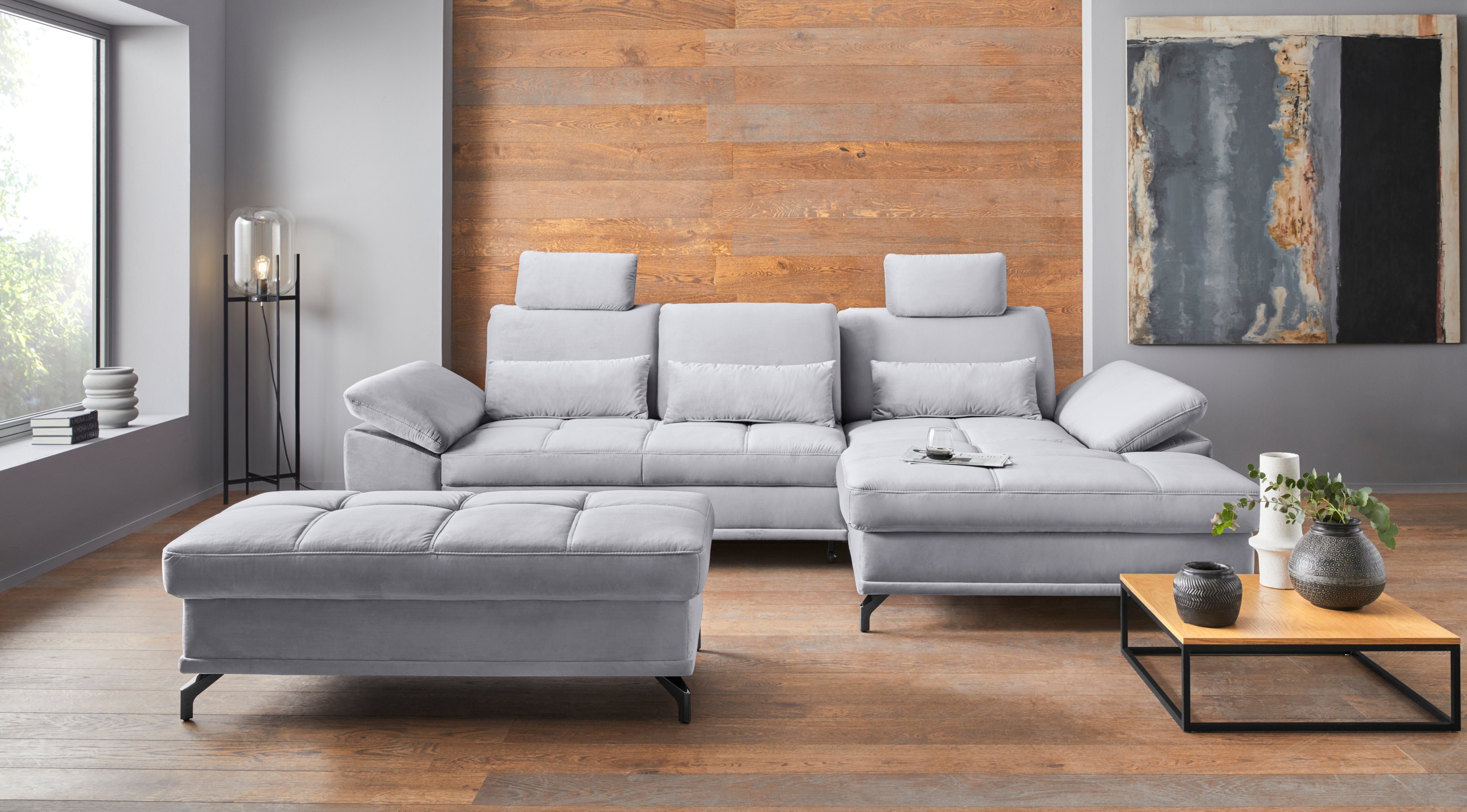 Places of Style Ecksofa Costello, mit Sitztiefenverstellung und Armlehnfunk günstig online kaufen