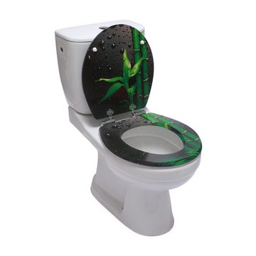 Elegear WC-Sitz Holz Toilettendeckel mit Doppelte Absenkautomatik (Maximale Tragfähigkeit 200 kg, 1-St), Hochwertige Toilettensitz aus MDF, Einfache Montage und Reinigung