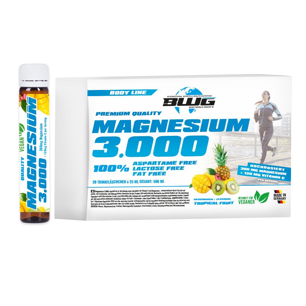 BWG BWG Magnesium 3.000 mit Vitamin C 500 ml - Made in Germany Flasche, 500 ml