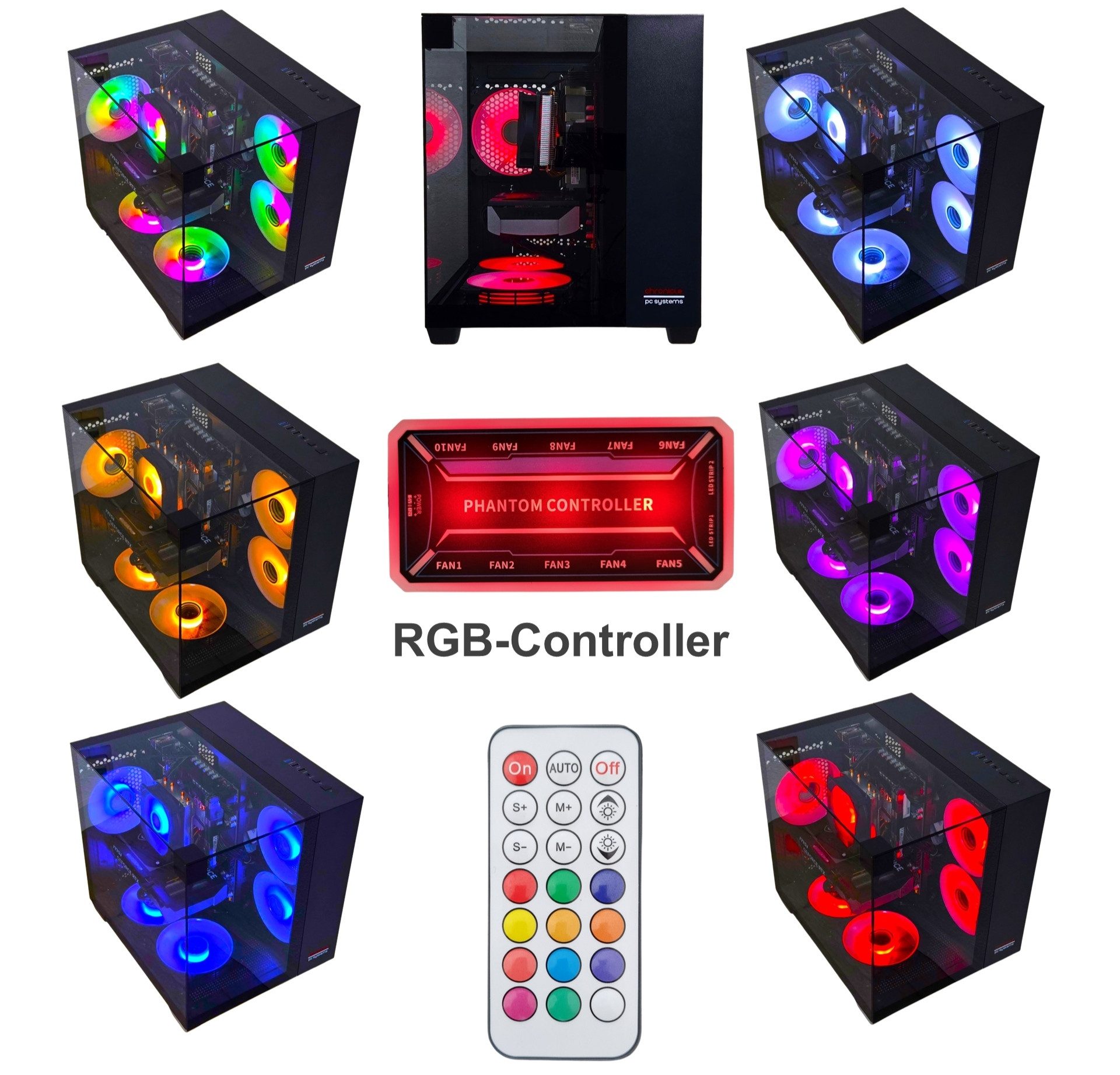 Chronicle Gaming PC NVIDIA RTX Intel 12 Core RGB Win 11 TPM 2.0 Gaming-PC (Intel INTEL XEON E5, AMD RX 570 8GB (kein Gaming), 64GB RAM 1TB SSD GB RAM)