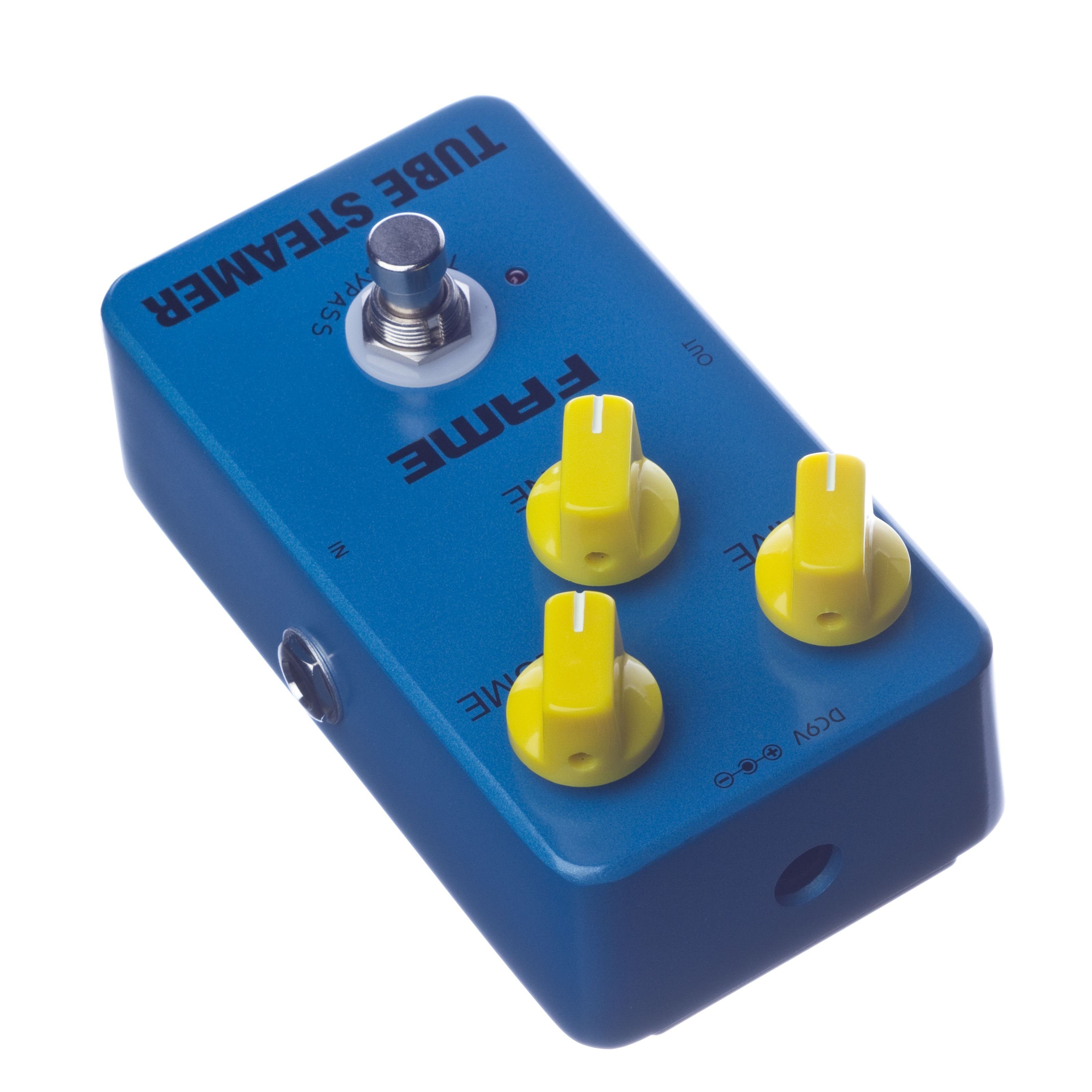 FAME Musikinstrumentenpedal, (Tube Steamer Analoges Overdrive Pedal für Gitarren Drive Volume Tone Regler True Bypass Stabiles Metallgehäuse 9V Batteriebetrieb kompatibel, Effekte, Verzerrer), Analoges Overdrive Pedal, Gitarren Effektpedal, Tube Steamer
