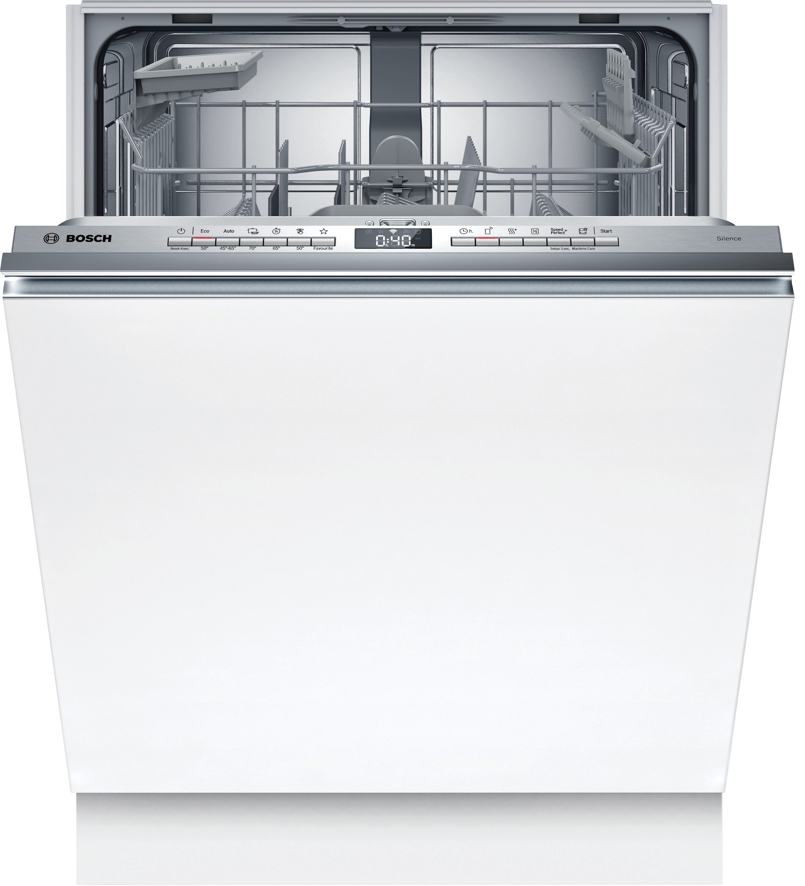 BOSCH vollintegrierbarer Geschirrspüler Serie 4 SBV4HTX14E, 13 Maßgedecke, Info Light - erlischt bei Beendigung des Spülvorgangs, flexible Körbe