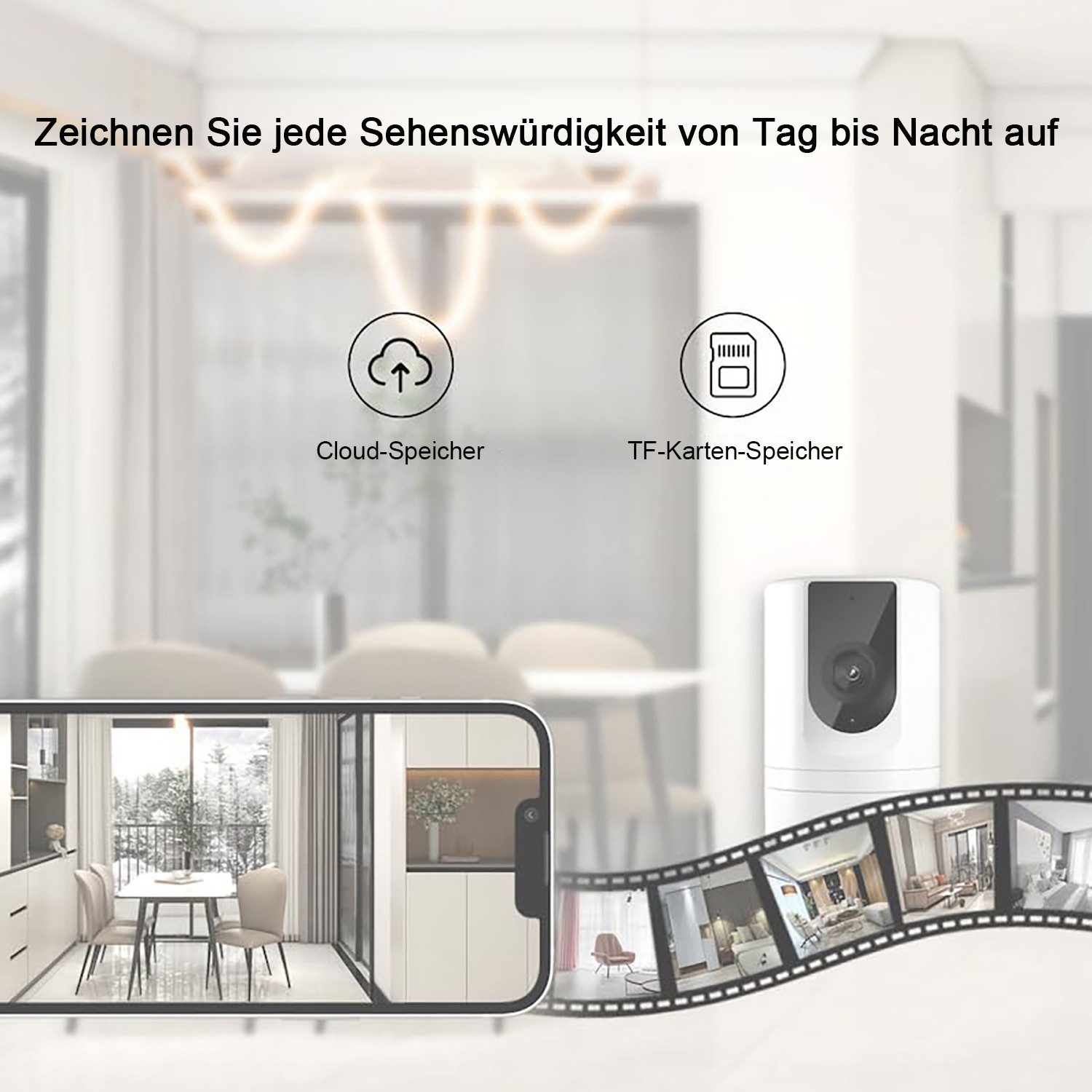 BoyKeep K11 1080P 2.4G Small Wi-Fi Camera with Mobile App (Indoor Use, 5 GHz WiFi Not Supported, Motion Detection, 2-Way Audio, Night Vision, Cloud & SD Storage)