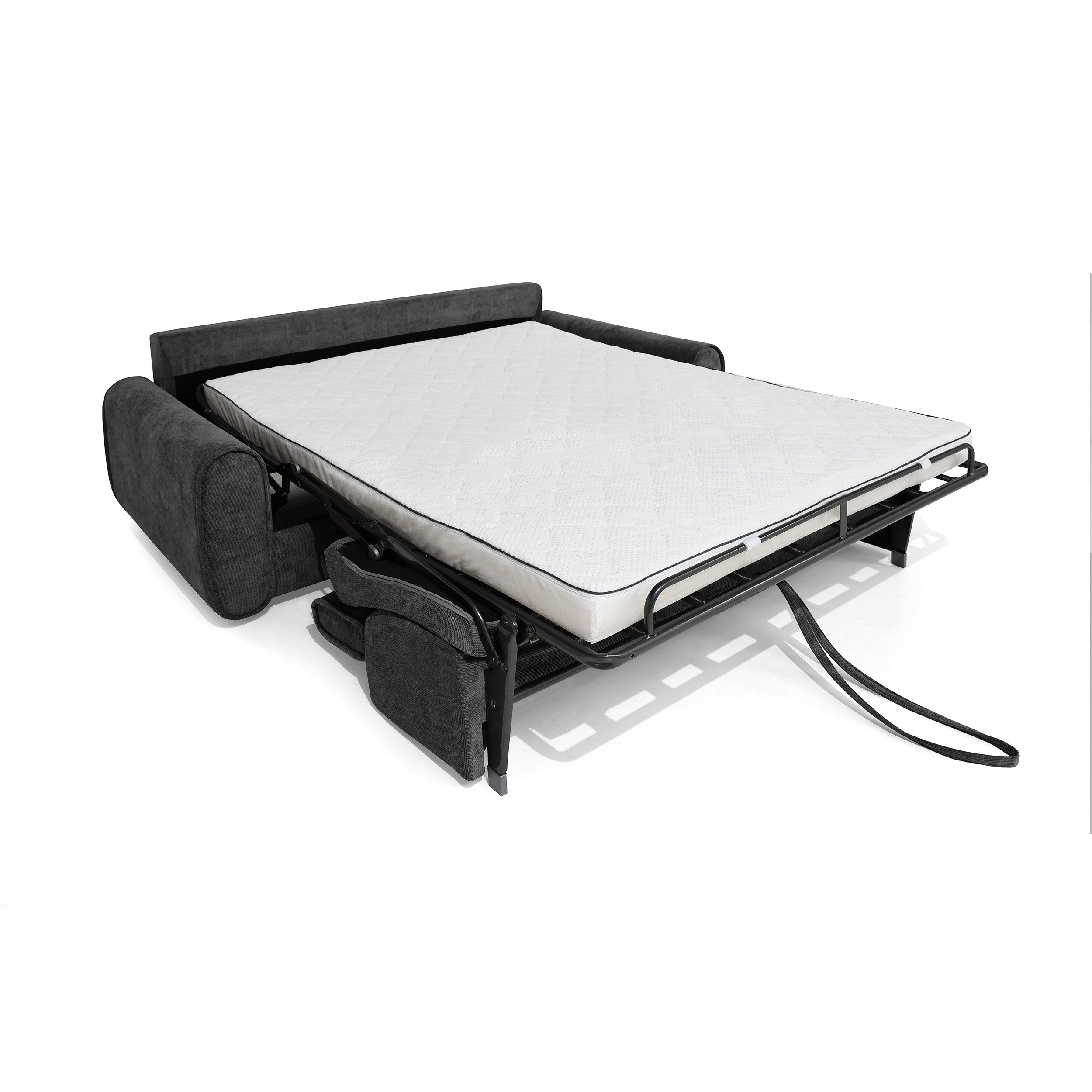 Beautysofa Schlafsofa Pavarti modernes Sofa mit italienischem Klappmechanismus und Matratze, mit Bettkasten, verstellbaren Kopfstützen und Schlaffunktion, in 3 Größen & 8 Farben