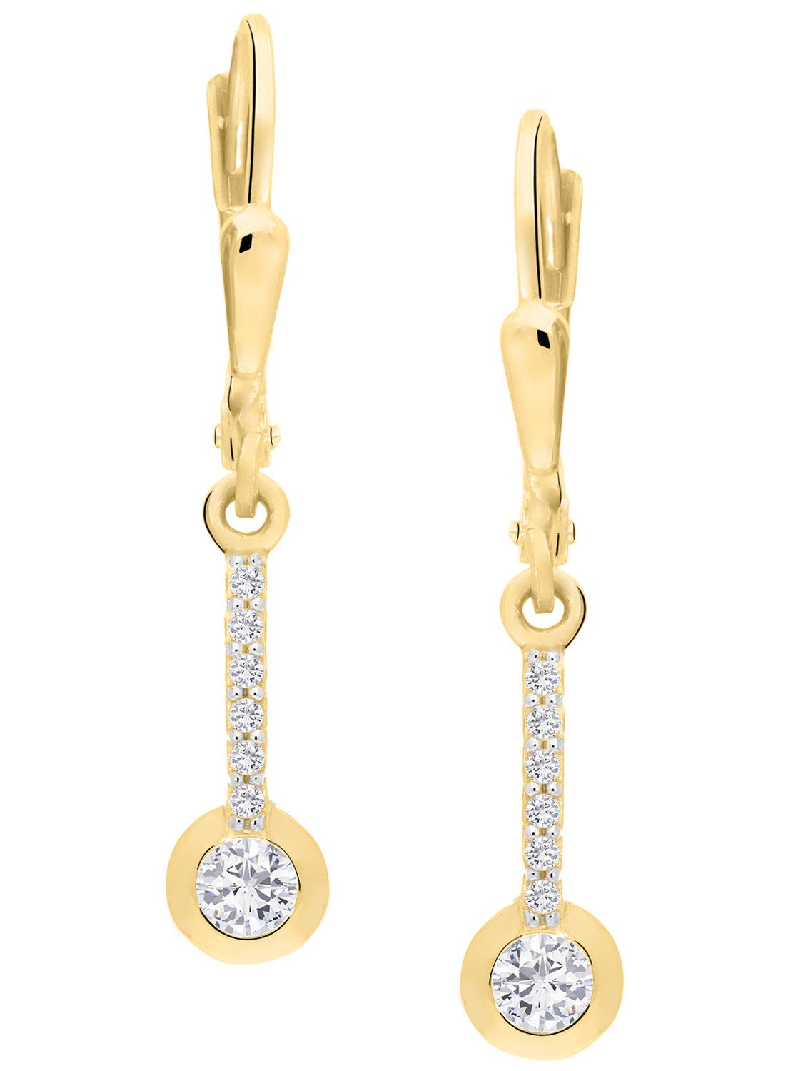 My Gold Paar Ohrhänger Damen Ohrringe Ohrhänger Gold 750 Zirkonia (18 Karat günstig online kaufen