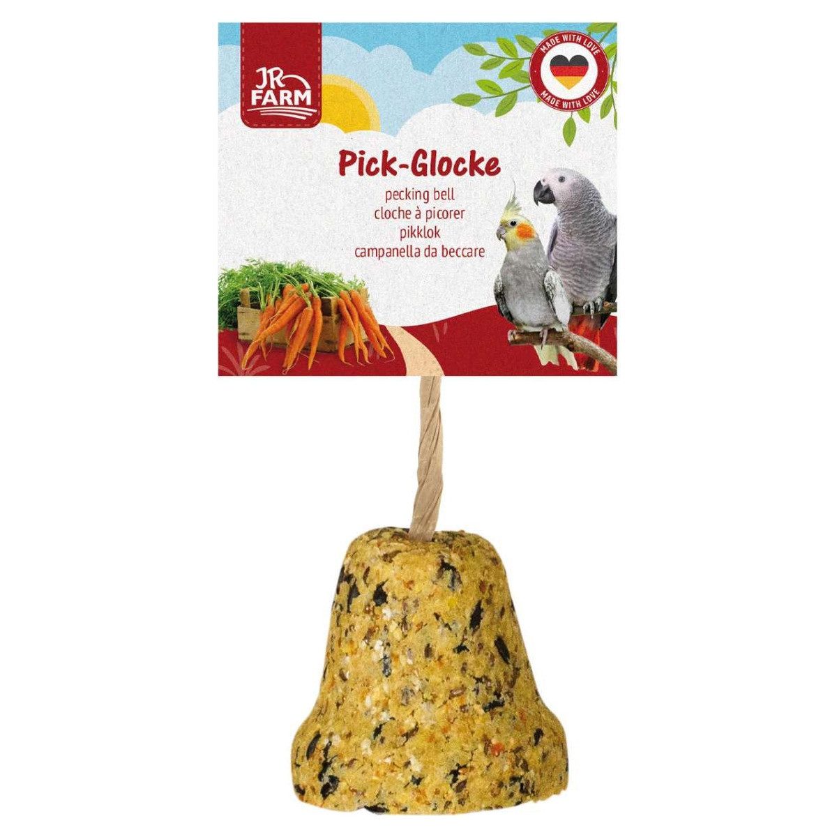 JR Farm Birds Pick-Glocke Großsittich & Papagei 160 g - 5 Stück, für: Vogel