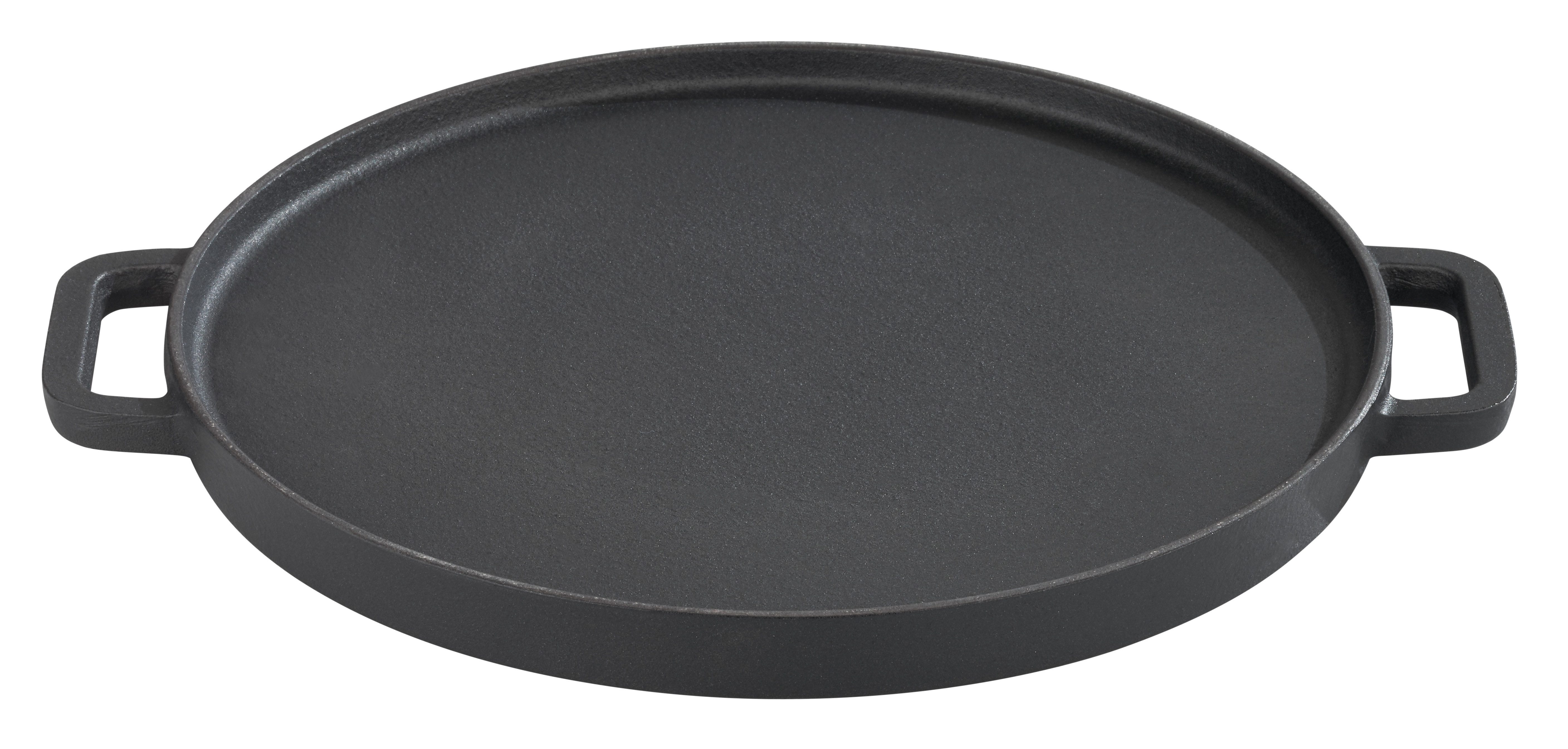 GSW Grillplatte Black Iron BBQ (1-St), Gusseisen Grillplatte zur Anwendung auf dem Grill, Feuer oder Backofen