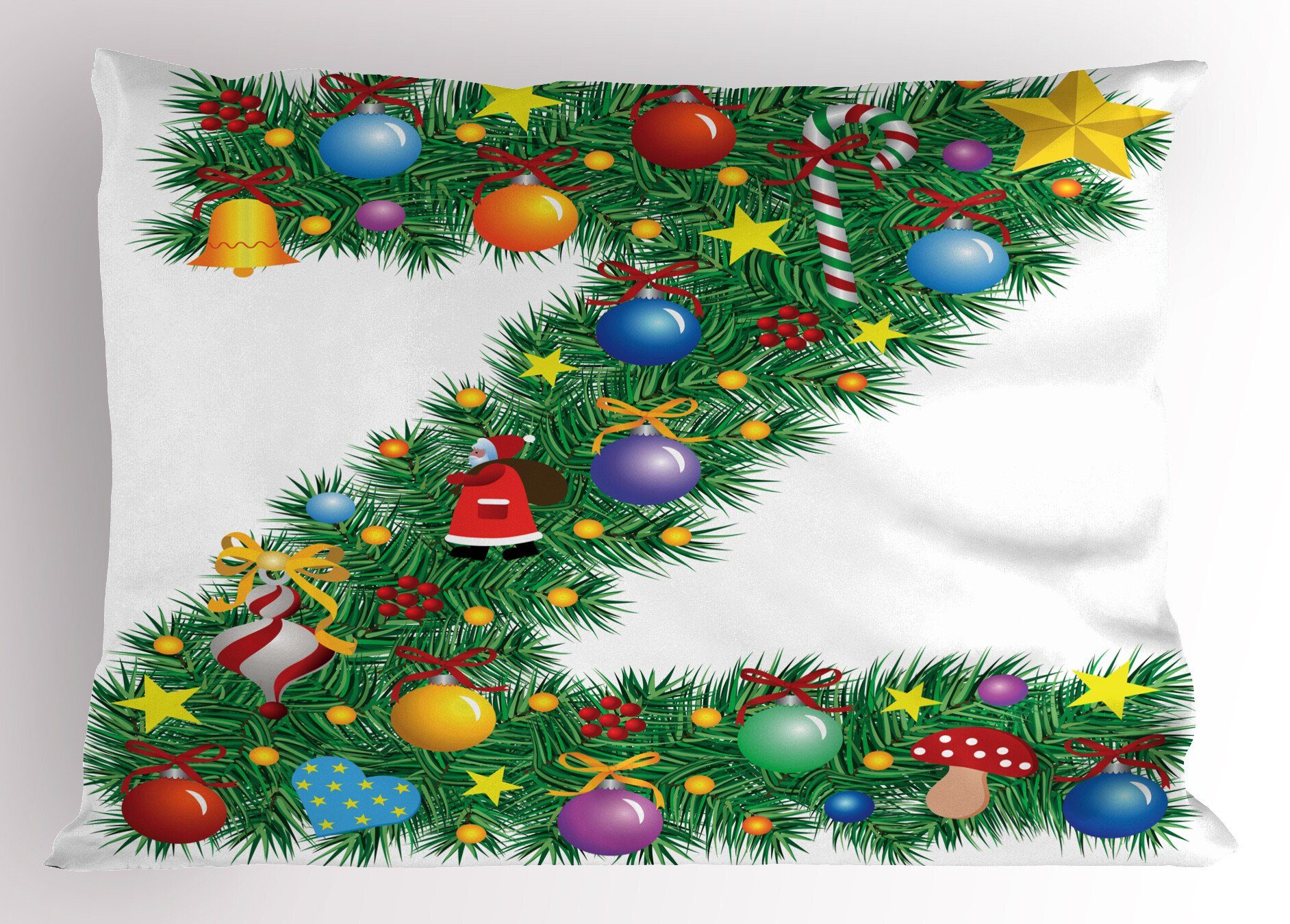 Weihnachten Schrift Kissenbezug, Standard (1 Buchstabe Stück), Traditioneller Dekorativer Abakuhaus King Size Gedruckter Z Kissenbezüge