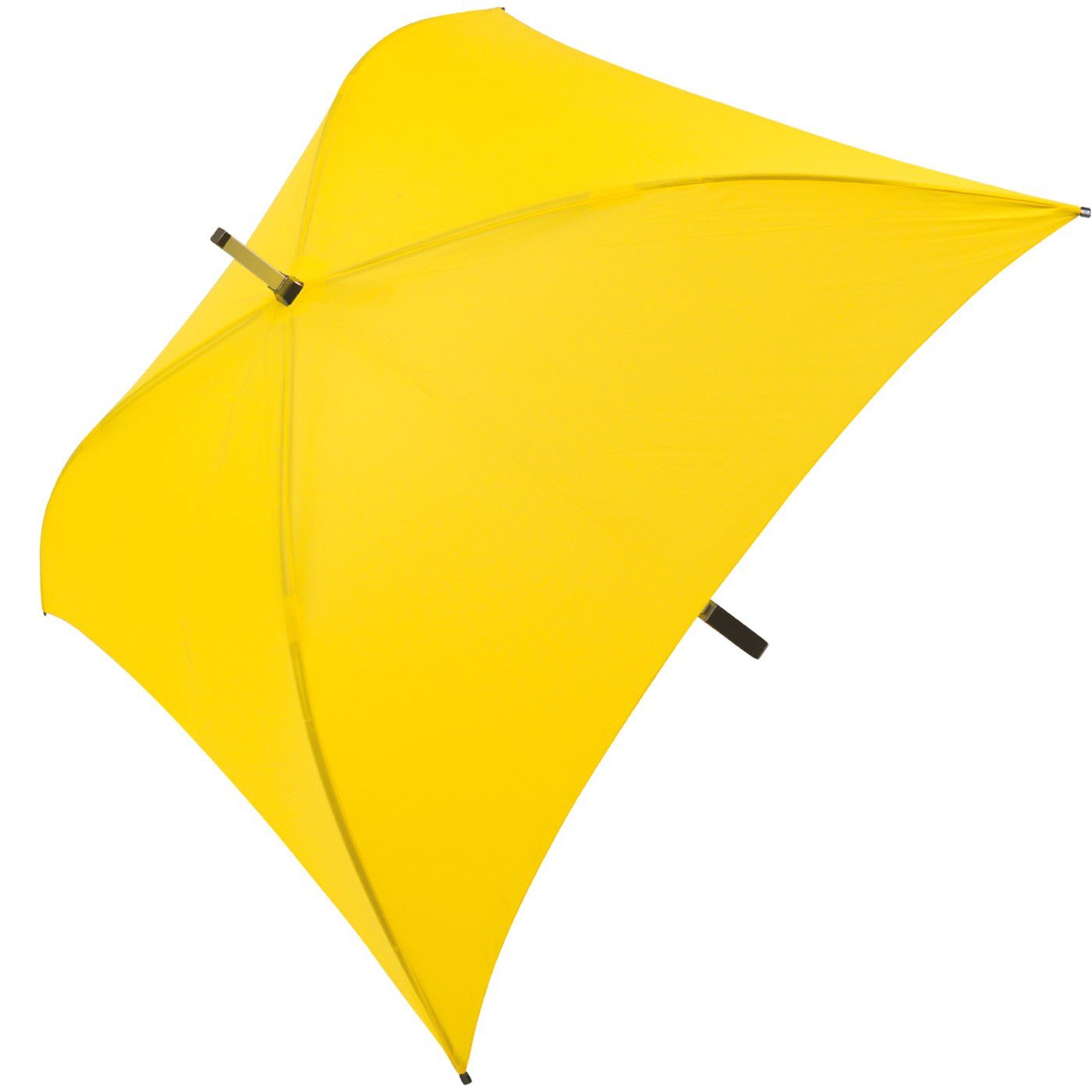 Regenschirm der besondere Langregenschirm gelb voll Regenschirm, Impliva Square® All ganz quadratischer