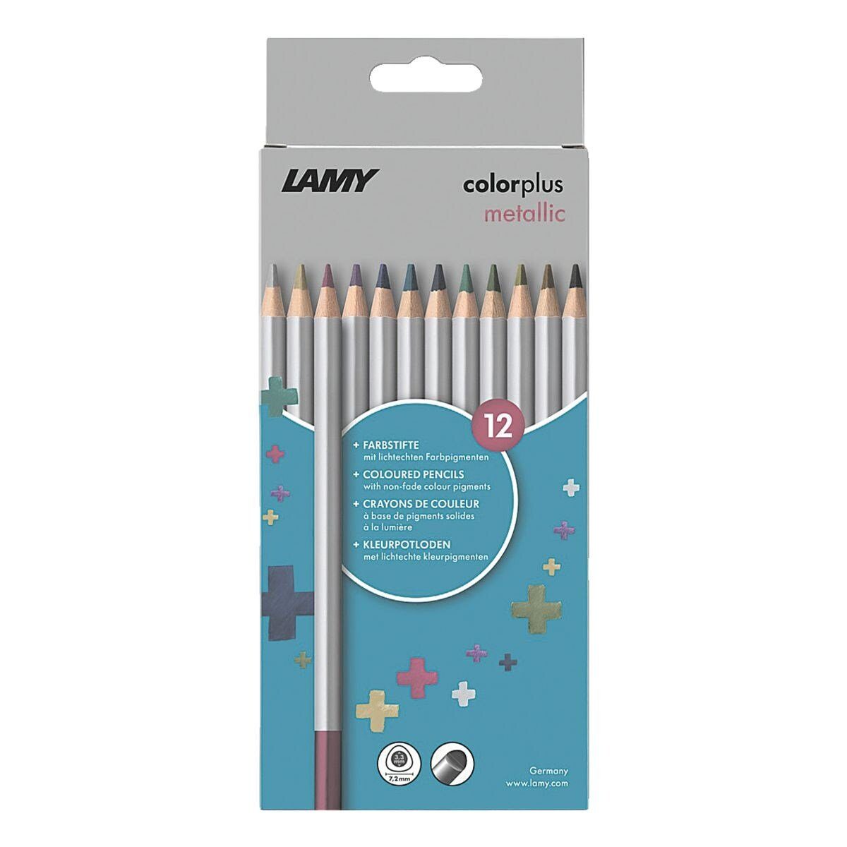 LAMY Buntstift colorplus metallic, (12-tlg), besonders bruchfest