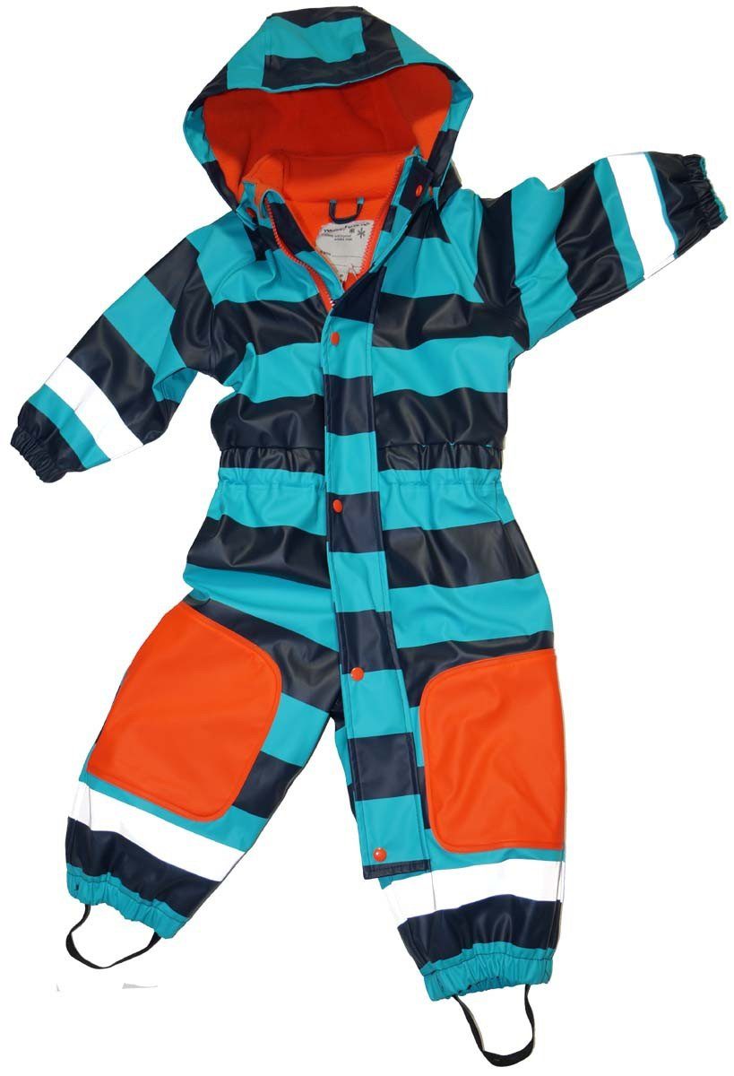 Schneeoverall Schneeanzug Regenanzug Regenoverall für Kinder gestreift