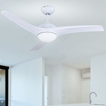 V-TAC Deckenventilator, LED Decken Ventilator FERNBEDIENUNG Tageslicht Lampe Kühler Timer