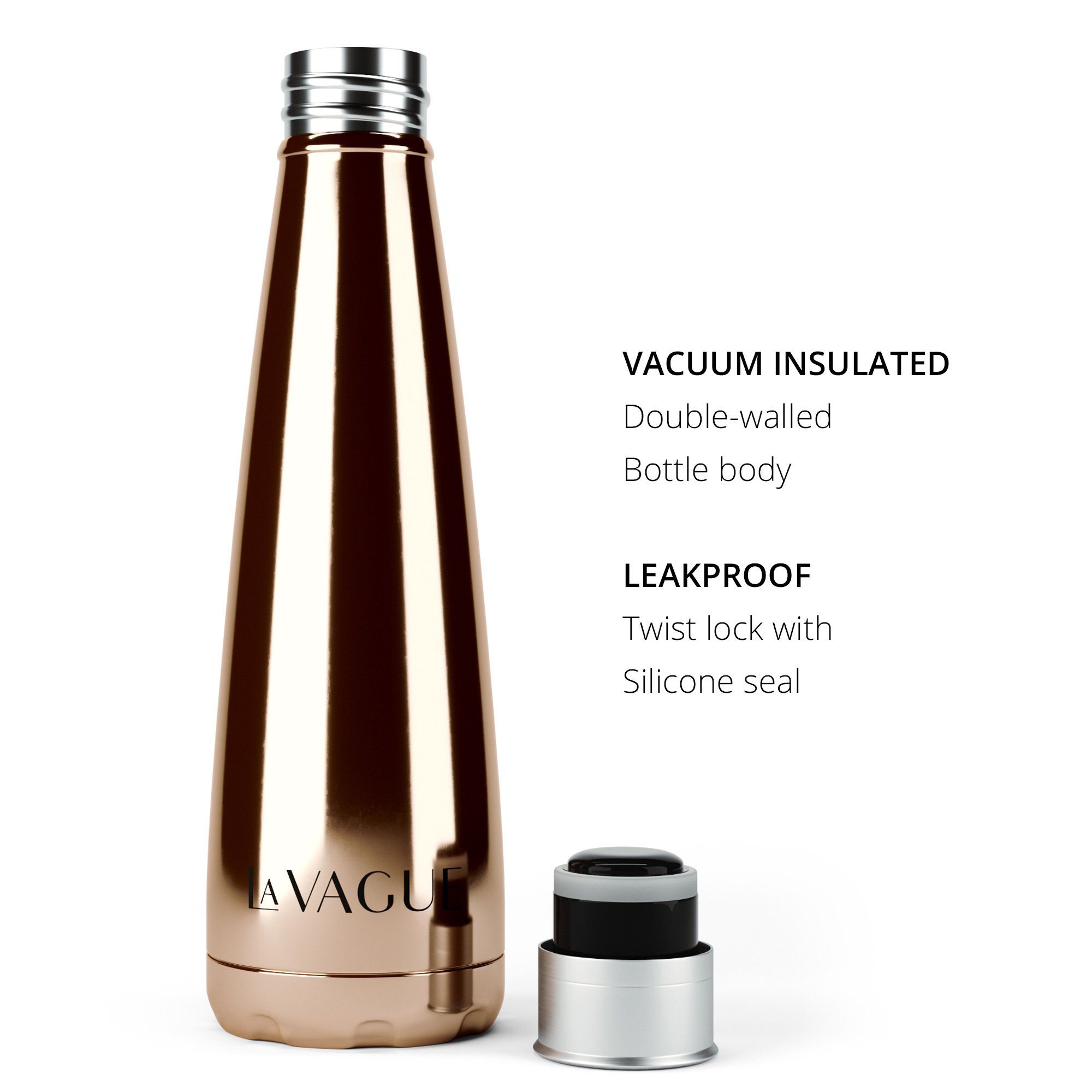 VAGUE Edelstahl GRAVITY edelstahl-isolierflasche, aus LA Wasserflasche Doppelwandige Isolierflasche kupferfarben