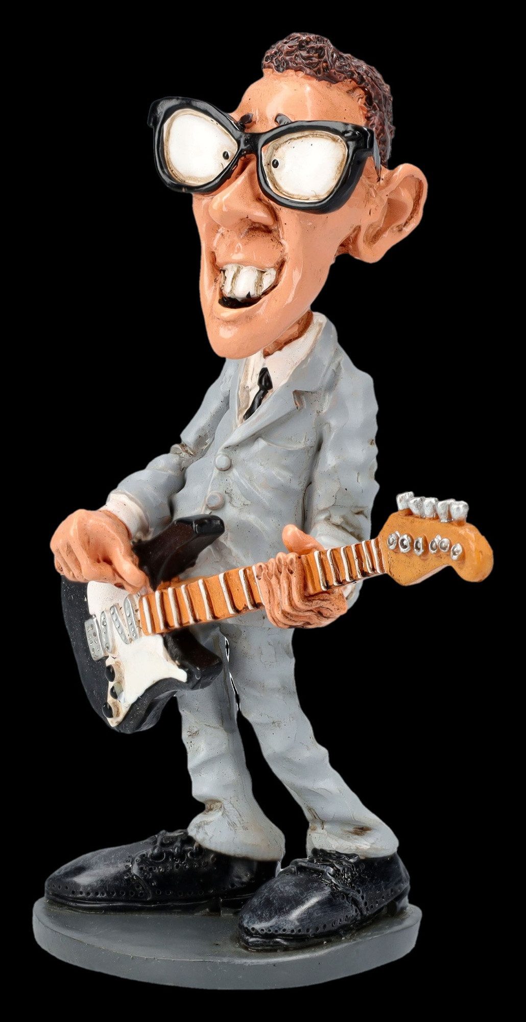 Figuren Shop GmbH Dekofigur Lustige Rockstar Figur - Sänger Buddy - Rockmusiker Gitarrist Deko