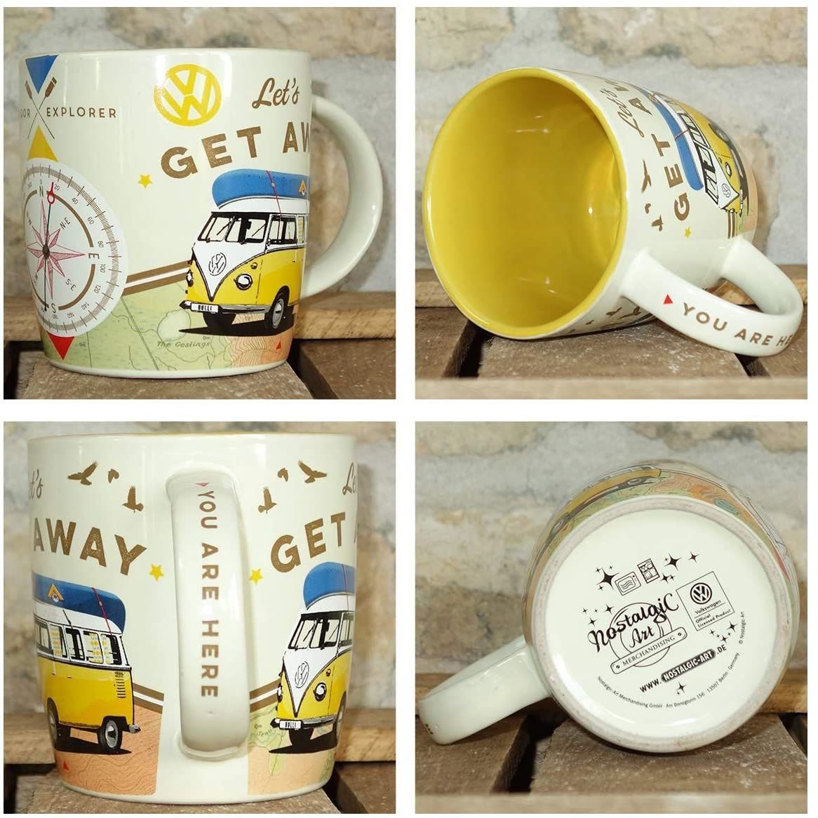 VW Tasse Nostalgic-Art Away Volkswagen Kaffeetasse - Get Let's - Bulli