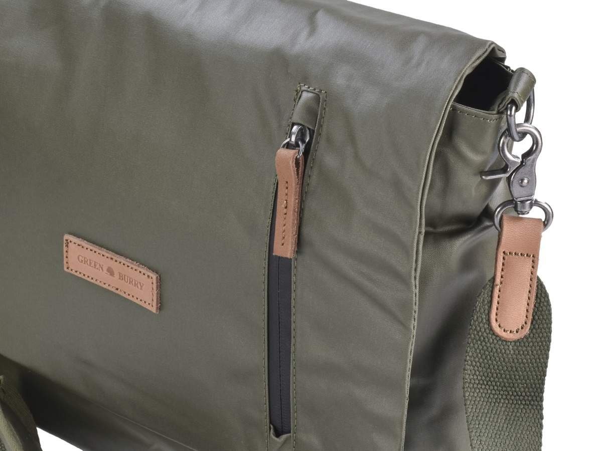 Greenburry Umhängetasche Aviator Waterproof, Messenger Bag 38x30cm, Schultertasche mit Tabletfach 31x22cm