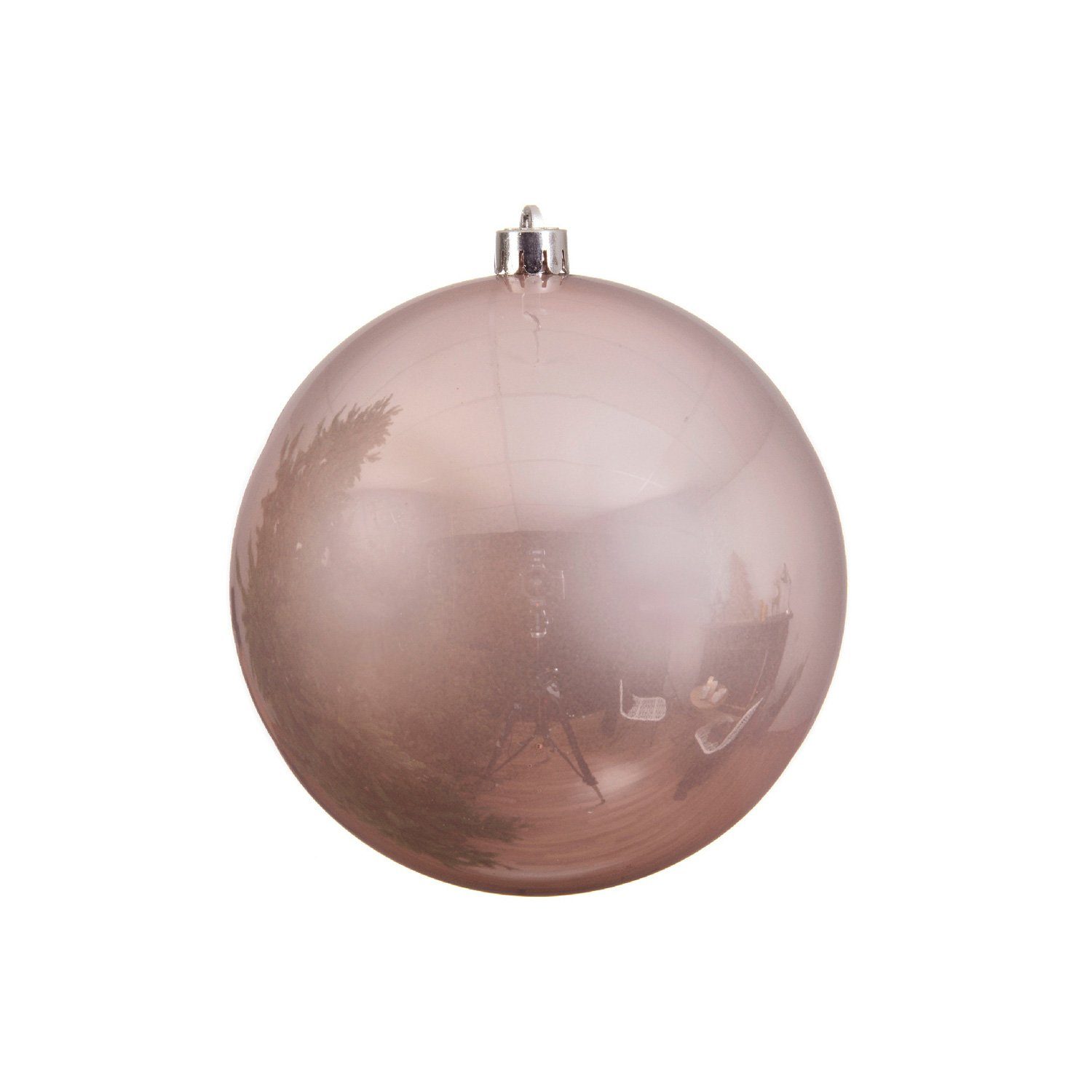 Weihnachtsbaumkugel Christbaumkugel Weihnachtskugel bruchfest 14cm glänzend Außen rosa