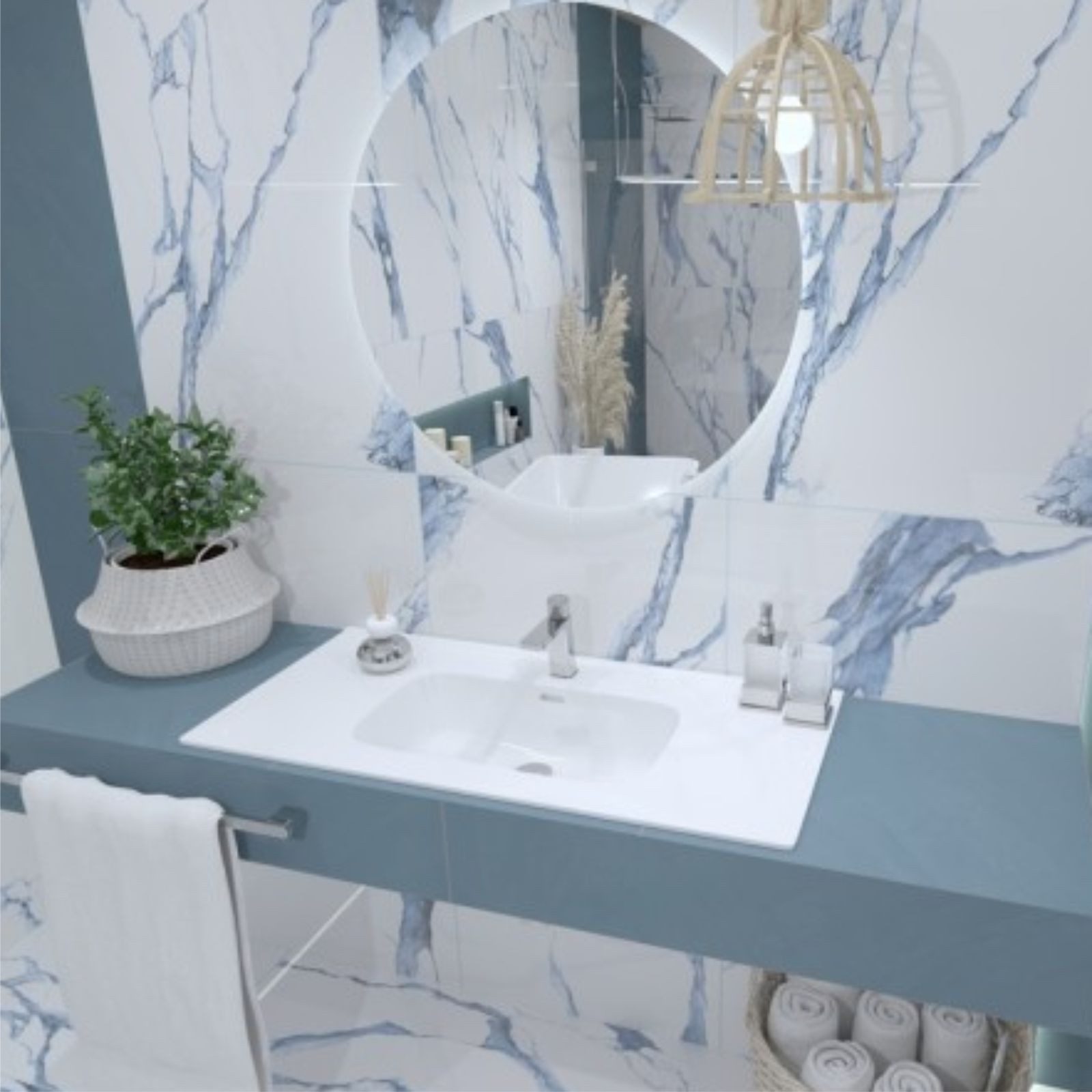 Waschbecken Einbauwaschbecken MINNESOTA 1000, rechteckig (1010×465×170 mm), mit Überlauf mit 1 Hahnloch glänzend, weiß