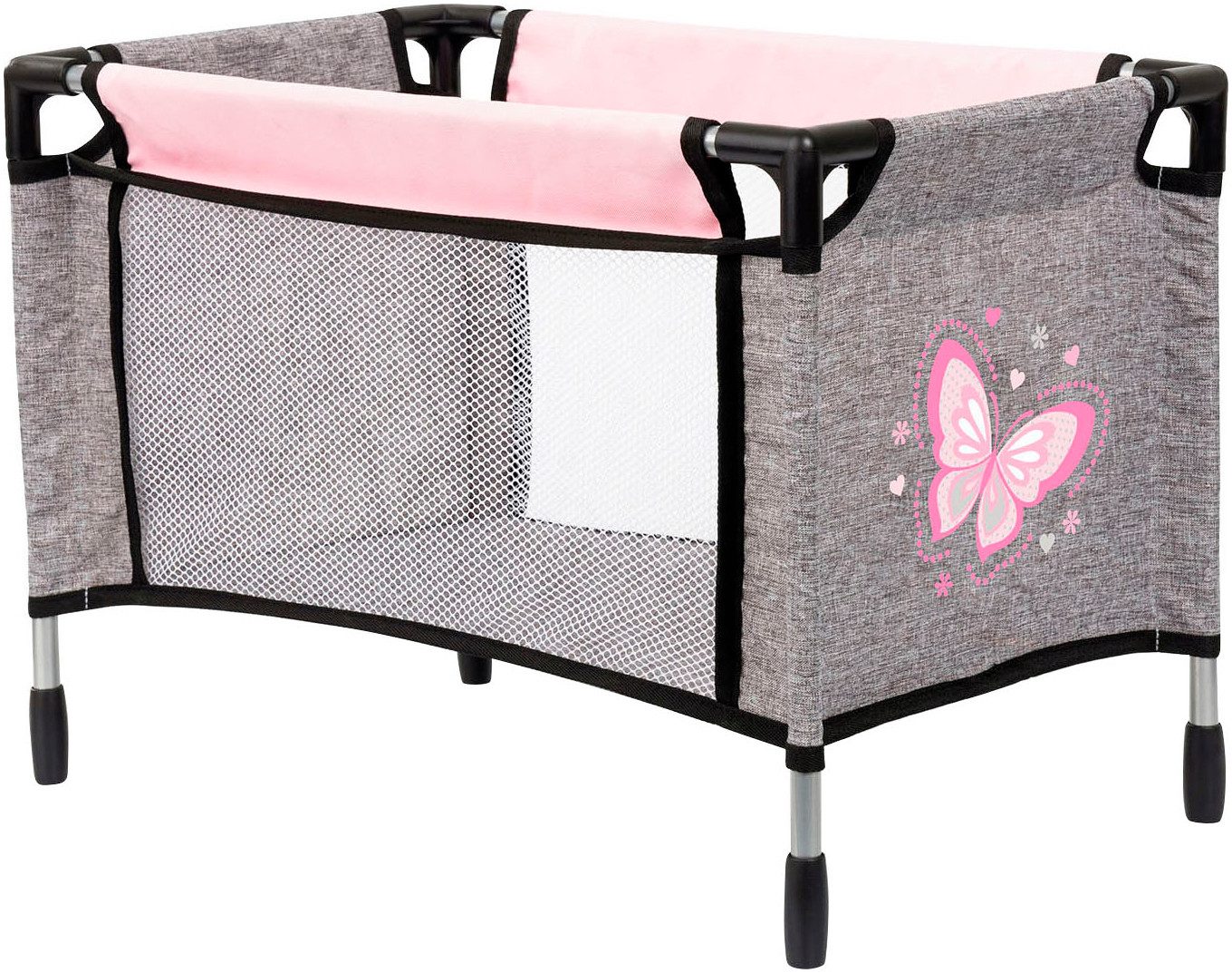 Bayer Kombi-Puppenwagen Xeo Mega, grau/rosa, (Set) günstig online kaufen