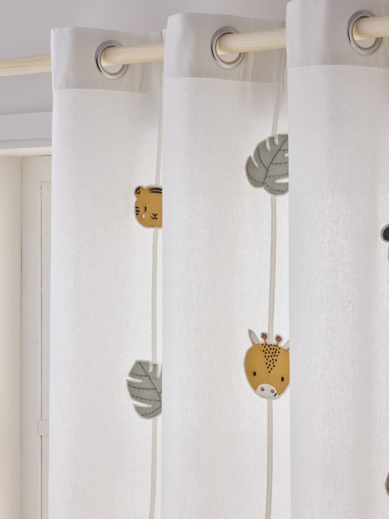 vertbaudet Vorhang Kinderzimmer Vorhang PANDAFREUNDE, Baumwolle
