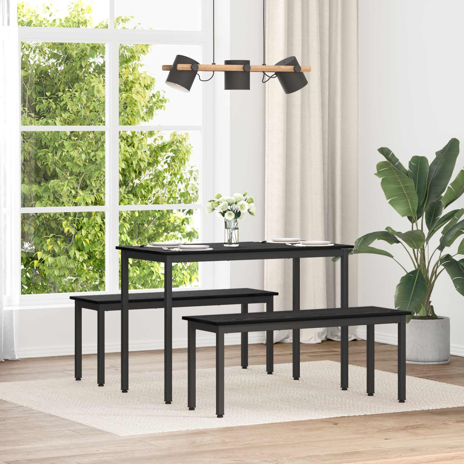 vidaXL Sitzbank Bank Schwarz Eichen-Optik 110 x 35 x 45 cm Holzwerkstoff (1-St)