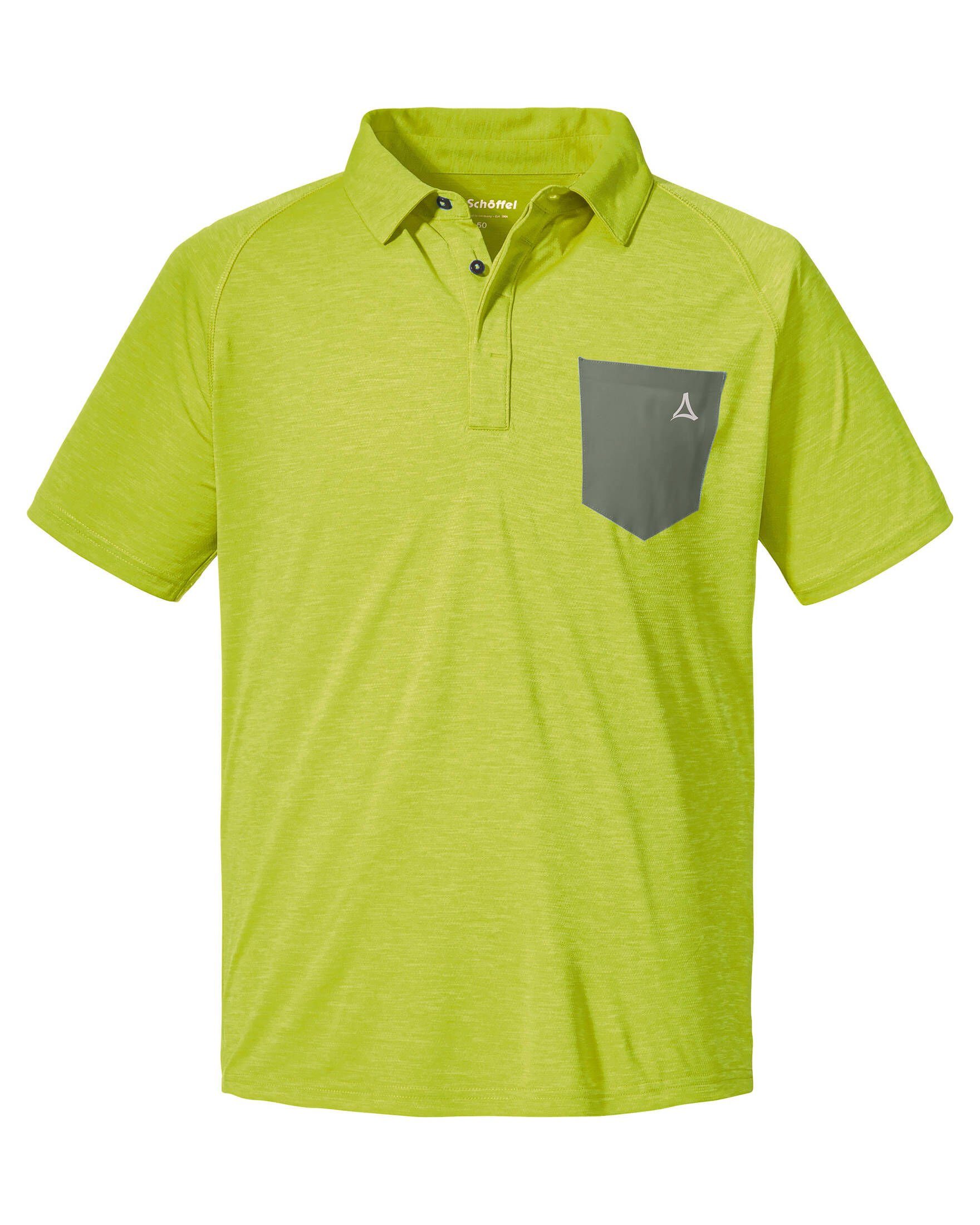 Shirt Funktionspolo (406) Schoeffel M" Herren (1-tlg) kiwi Hocheck Poloshirt "Polo Schöffel