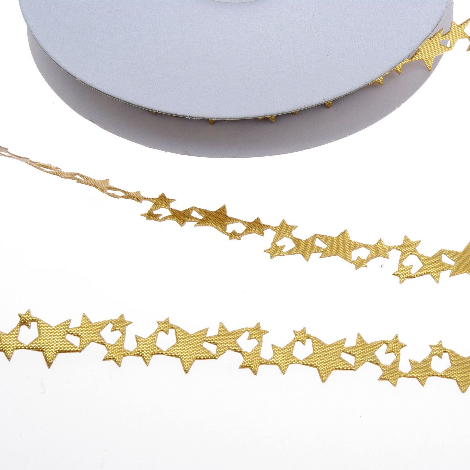 Deko AS Dekoband SekleBo® - Selbstklebende Sternchenbordüre Gold - 15 mm Breite, 9,3 m