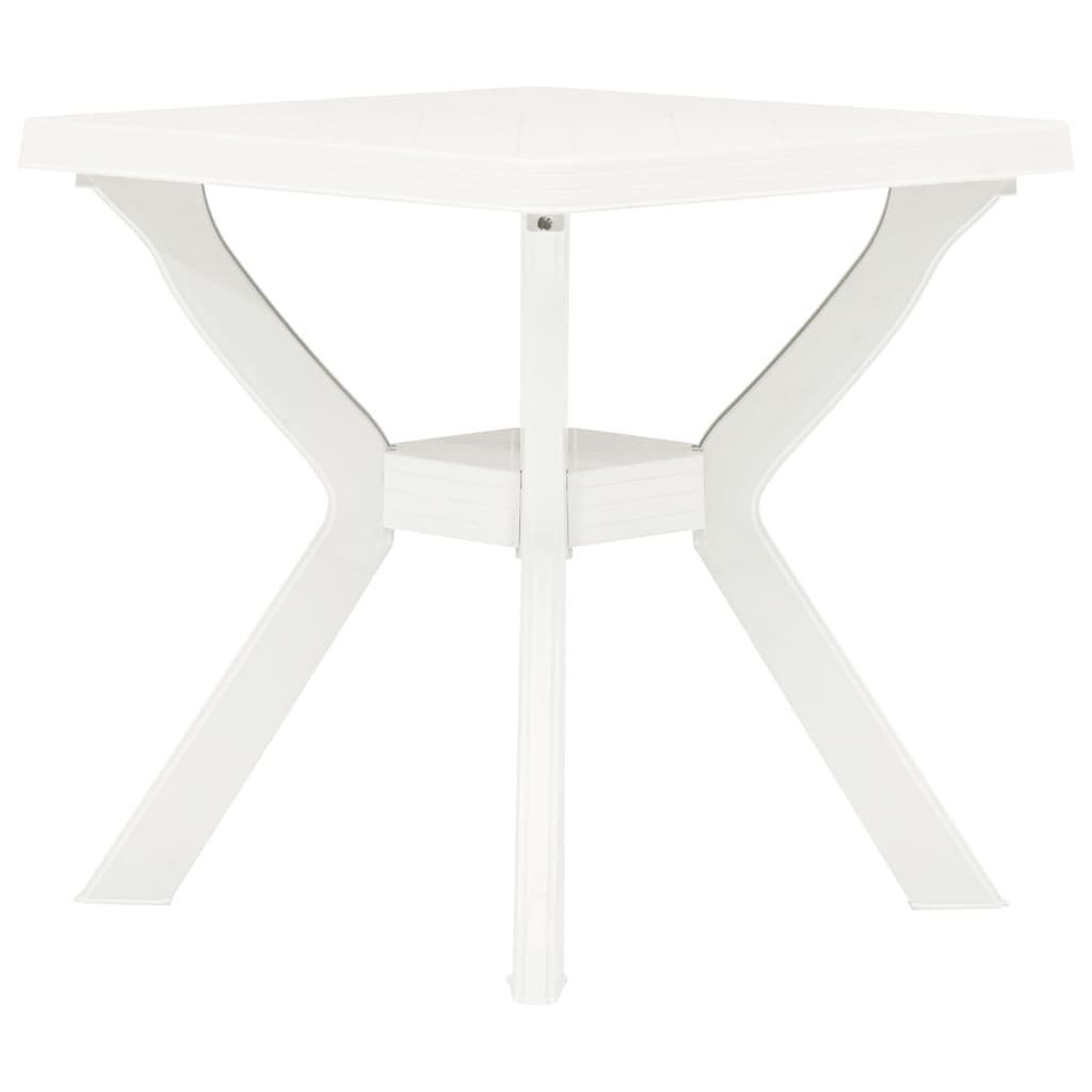 furnicato Gartentisch Bistrotisch Weiß 70x70x72 cm Kunststoff | Tische