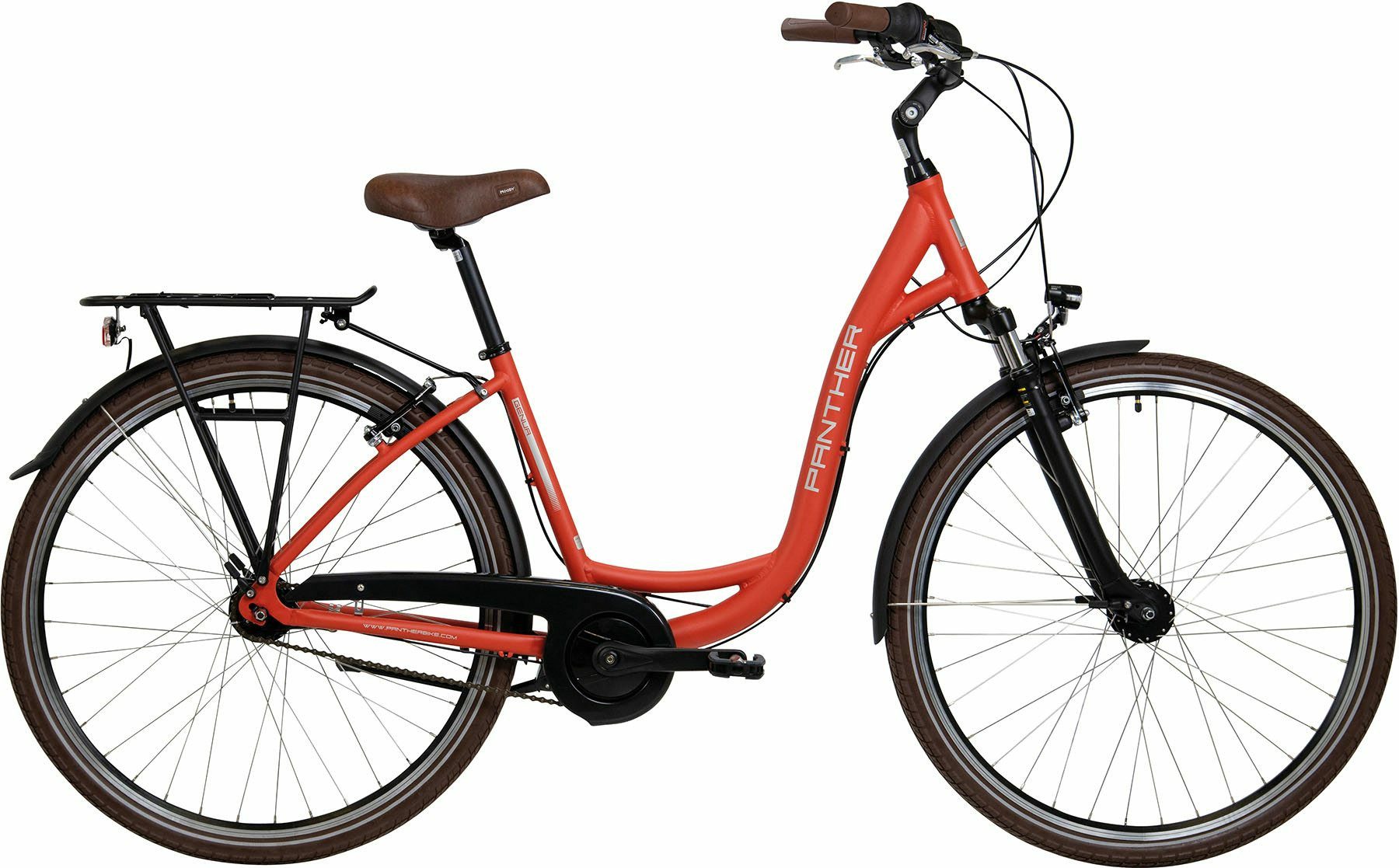 Panther Urbanbike Touren Bike Caraz 2.0 rot matt 28" Wave, 7 Gang Shimano Shimano Nexus Rücktritt Schaltwerk