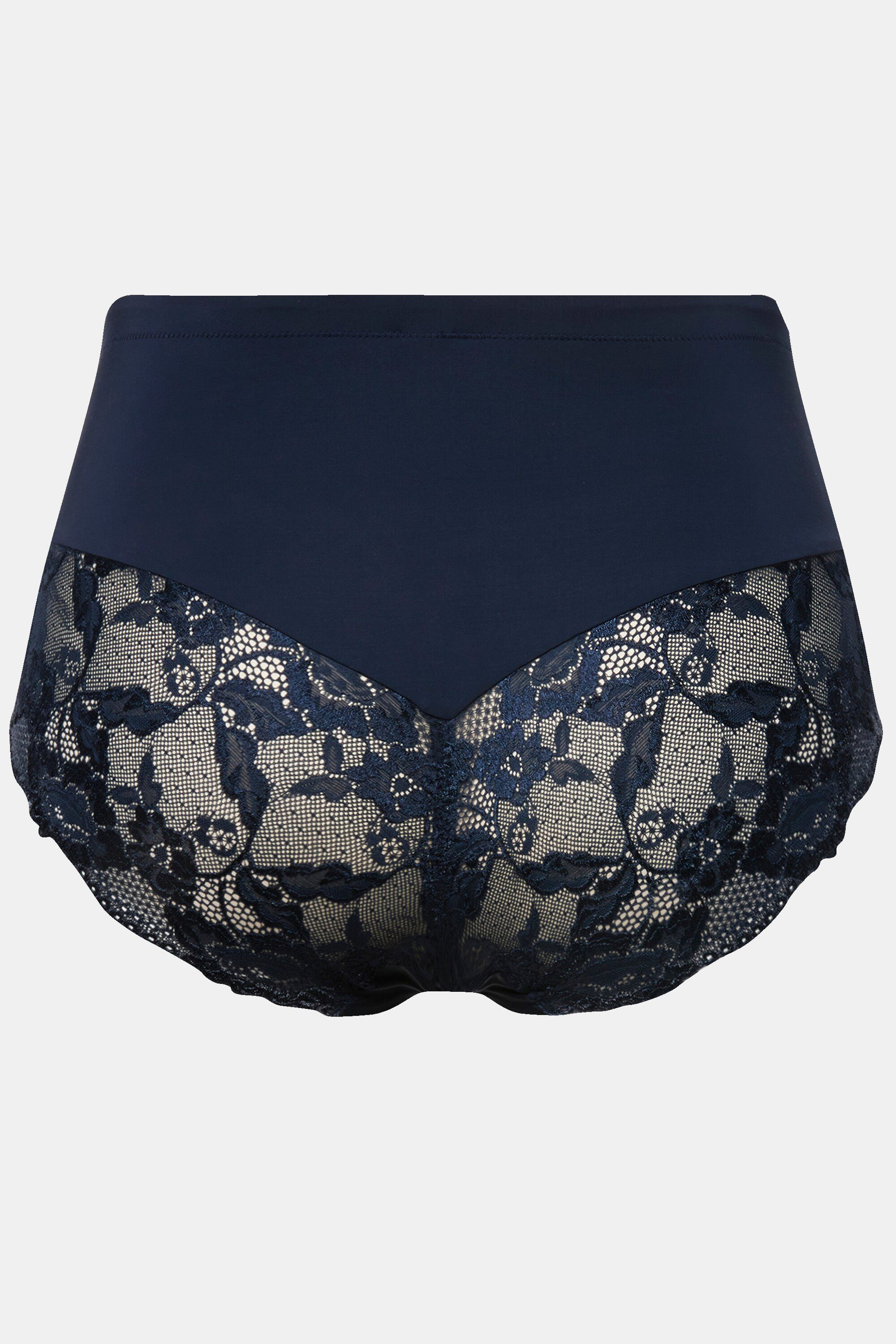 Ulla Popken Miederhose Midislip transparente Spitze hinten gerafft