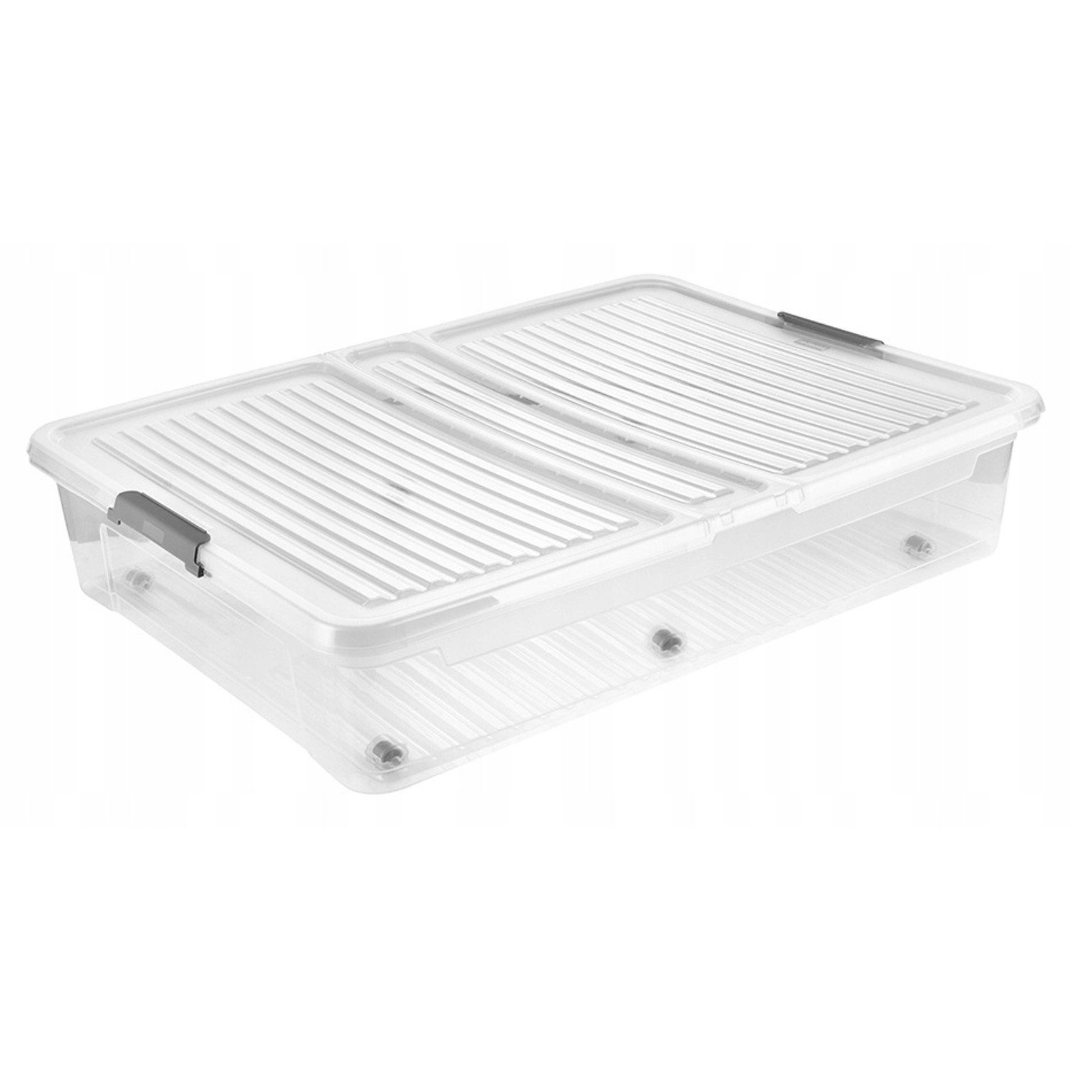 keeeper Aufbewahrungsbox für unter dem Bett mit Rollen und Deckel Leo 53 l, mit Clipverschluss