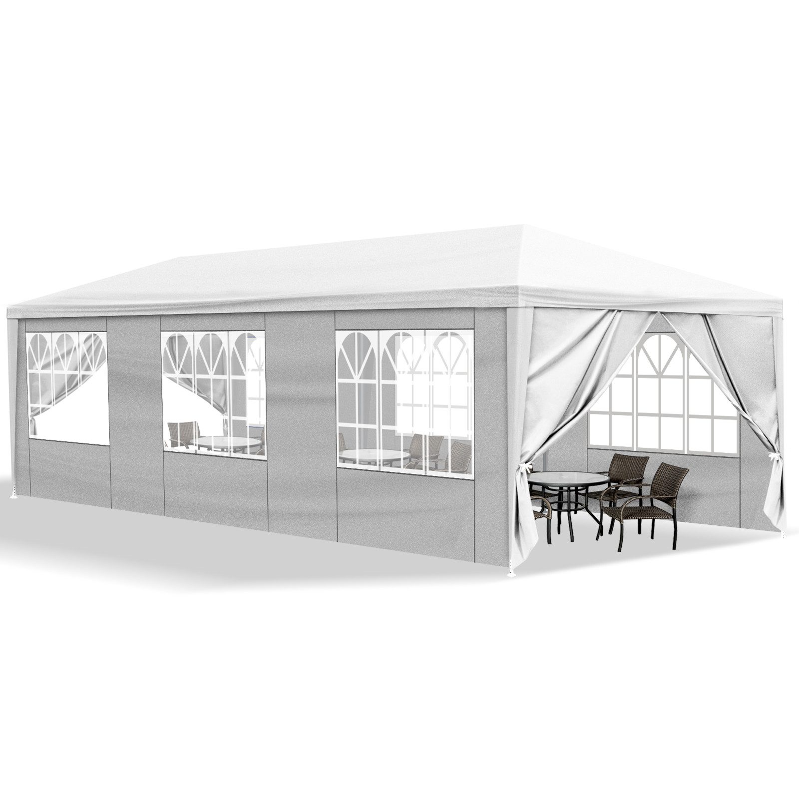 VINGLI Faltpavillon L x B: 3 x 3 m mit 3/4 Wänden, 3 x 9 mit 8 Wänden günstig online kaufen