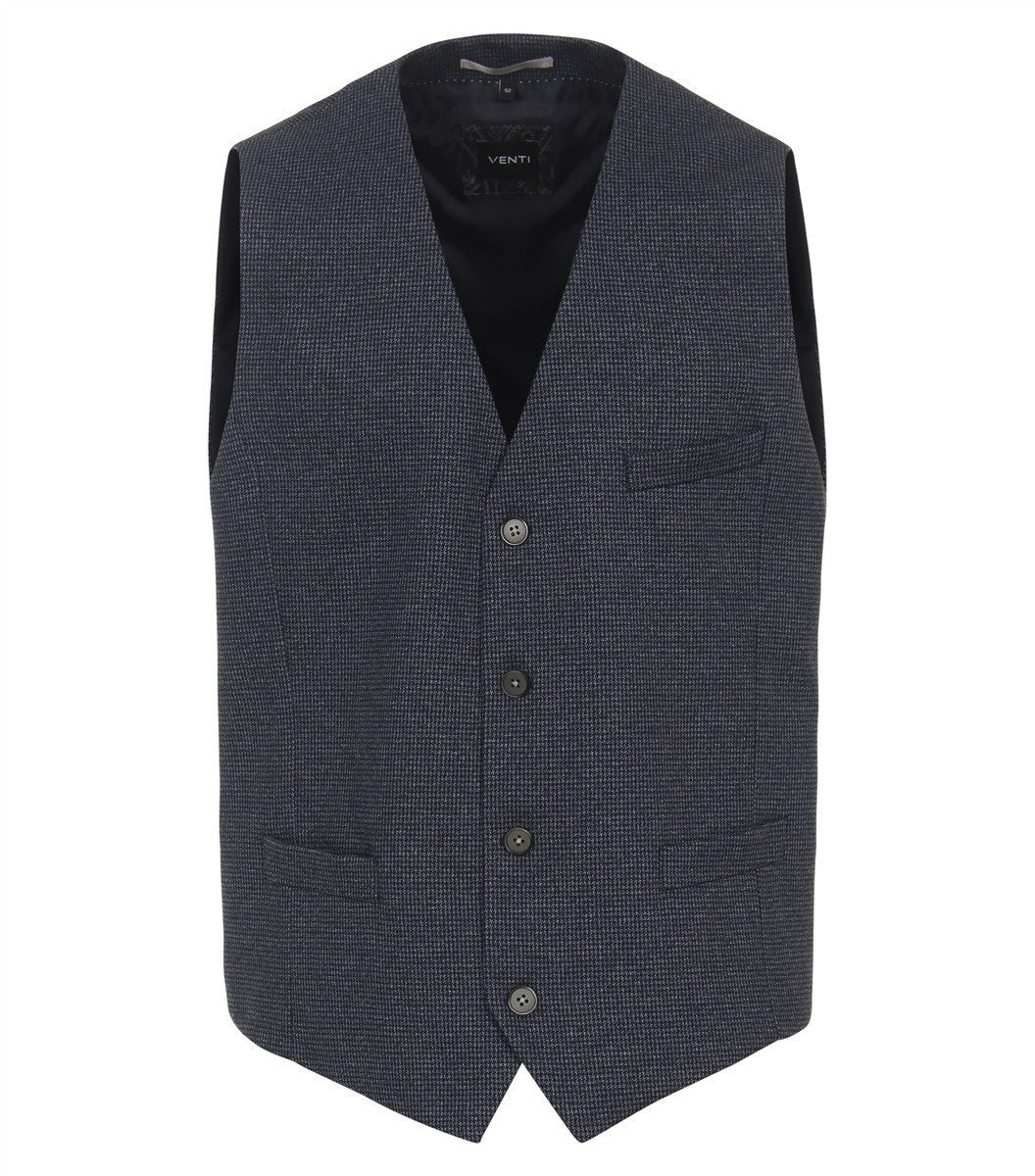 Anzugweste VENTI Herren Anzugweste V-Ausschnitt Regular-Fit Blau