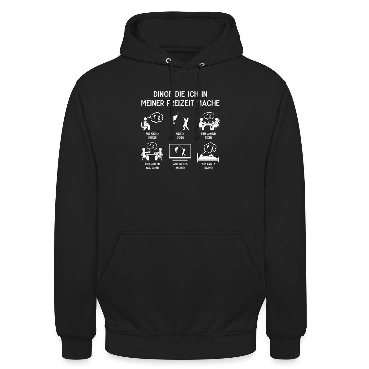 Spreadshirt Hoodie Freizeitbeschäftigung, Angeln Schlafen Essen Unisex Hoodie (1-tlg)