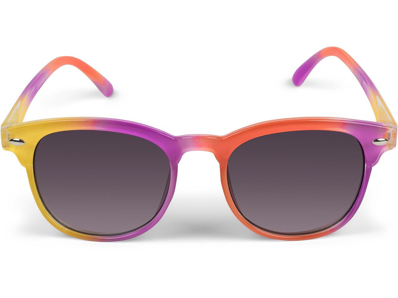 styleBREAKER Wayfarer Kinder Nerd Sonnenbrille in Regenbogen Farben (1-St)