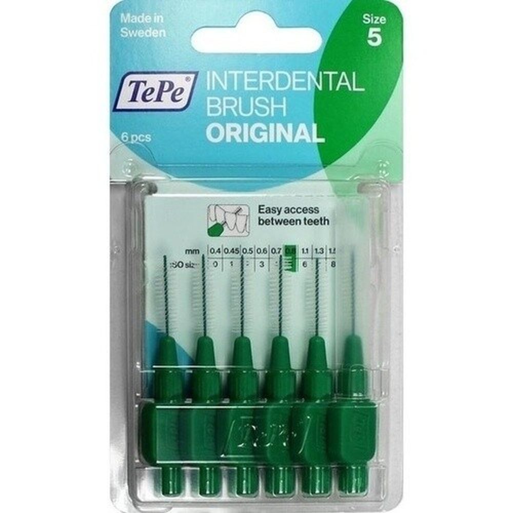 TePe Interdentalbürsten TEPE Interdentalbürste 0,8mm grün 6St