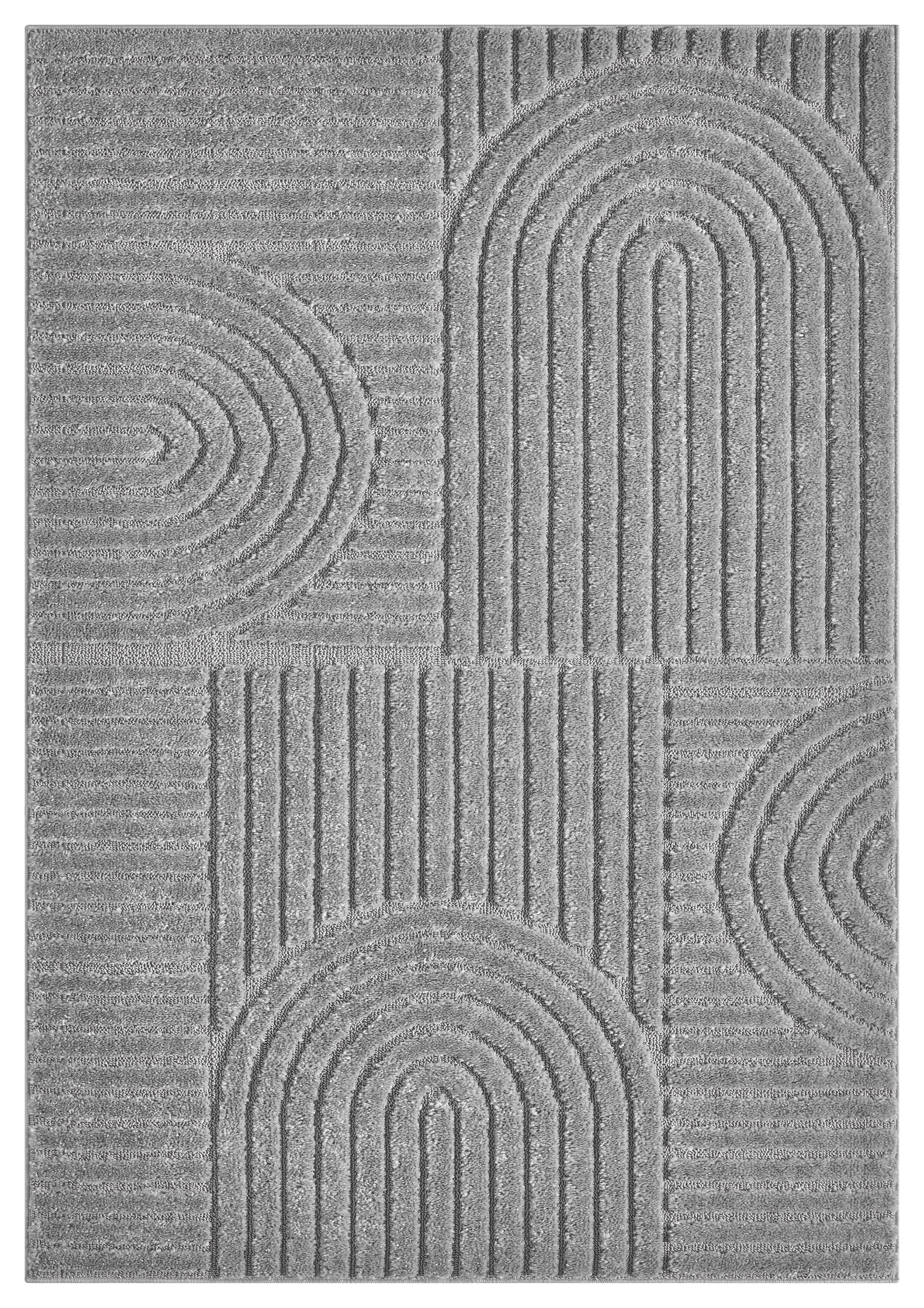 OTTO home Teppich Jonne, Boho-Design, Scandi, Designteppich, rechteckig, Höhe: 20 mm, Hoch-Tief, 3D Optik, skandinavischer Stil, Wohnzimmer, Schlafzimmer