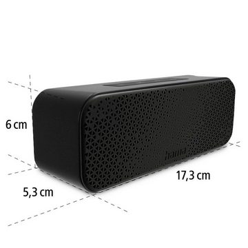 Hama Tragbare Bluetooth IPX4 Box,10h Akku Laufzeit, wasserdicht Bluetooth-Lautsprecher (A2DP Bluetooth, AVRCP Bluetooth, HFP, Outdoor Musikbox mit Karabiner)