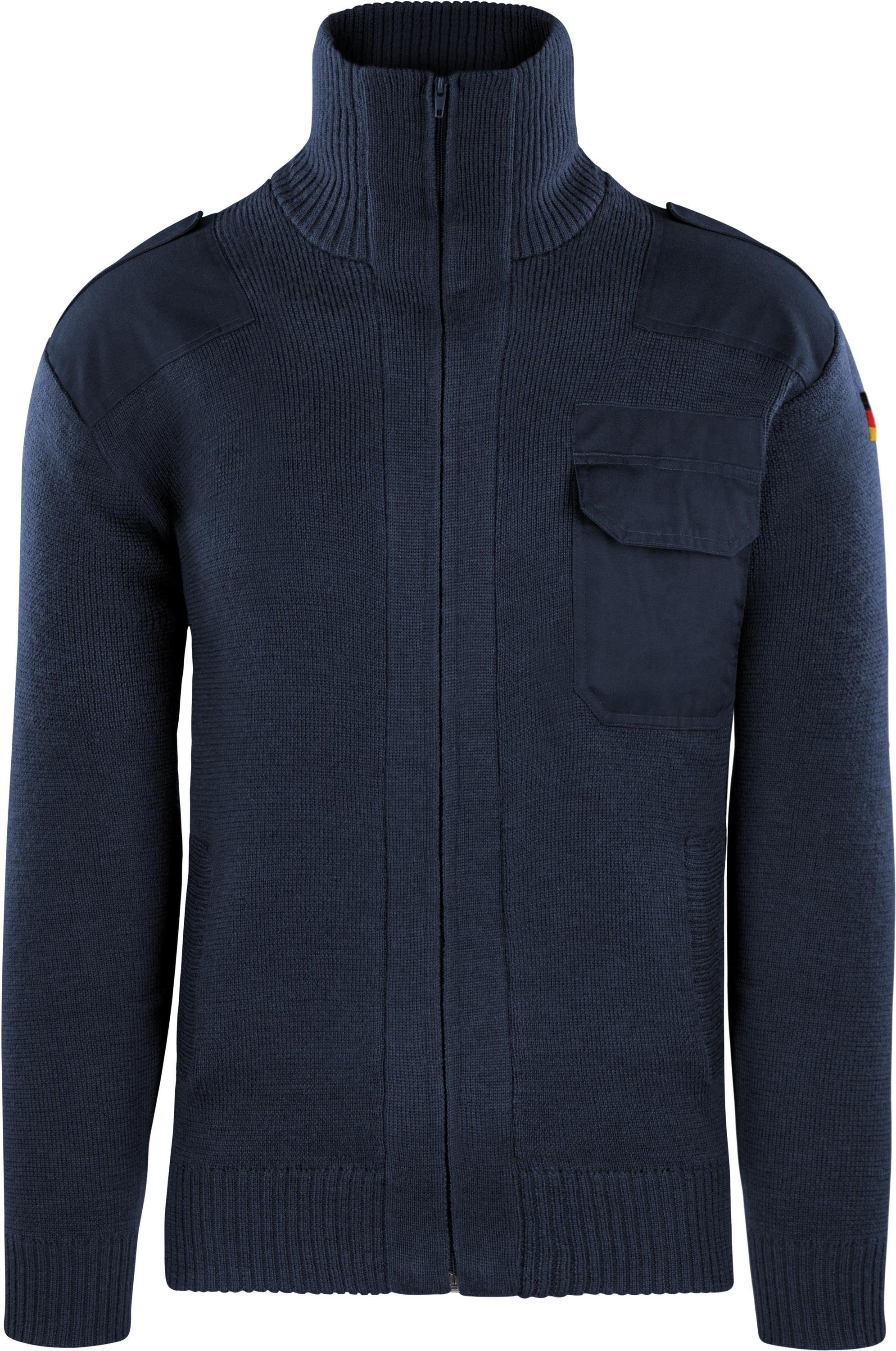 Herren-Strickjacke Jacke Bundeswehr Strickjacke normani Winterjacke Navy Schurwolljacke Istrup BW-Cardigan