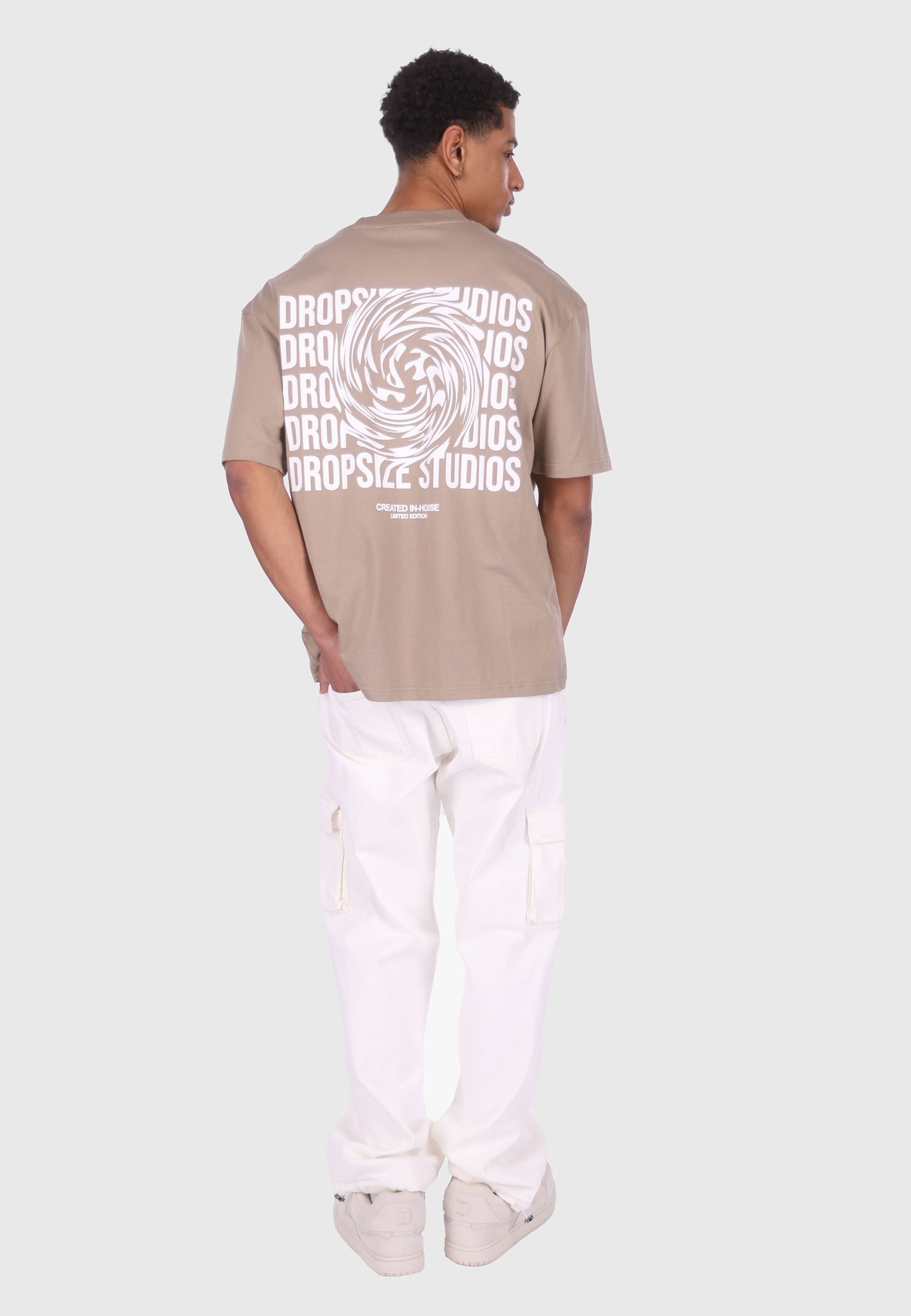 Dropsize T-Shirt Dropsize HEAVY OVERSIZE DROPSIZE STUDIOS SWIRL T-SHIRT (1-tlg)