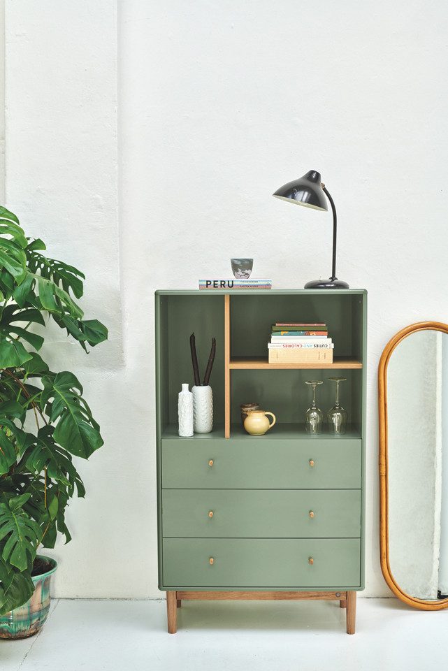 TOM TAILOR HOME Highboard COLOR LIVING Highcabinet - stylischer Stauraum in schönen Farben, stylishes Highcabinet mit Schubladen & Regal - nur wenige Exemplare