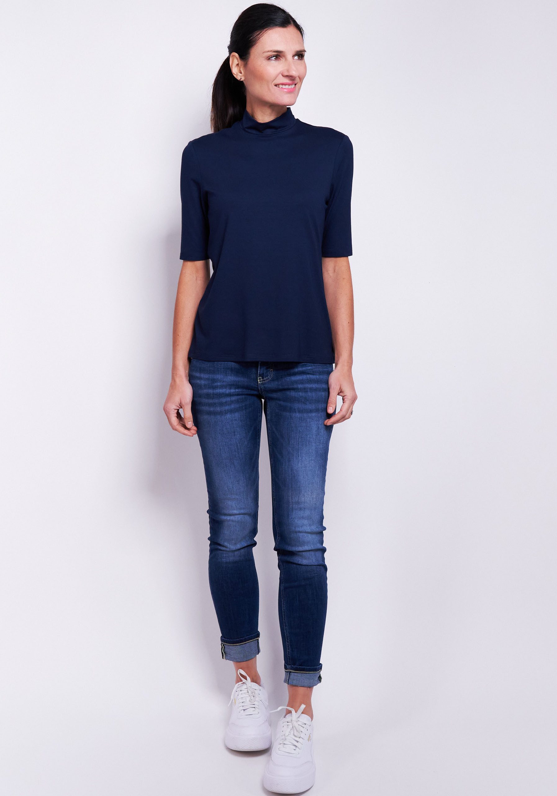 Seidel Moden Stehkragenshirt im hüftlangen Schnitt, MADE IN GERMANY günstig online kaufen