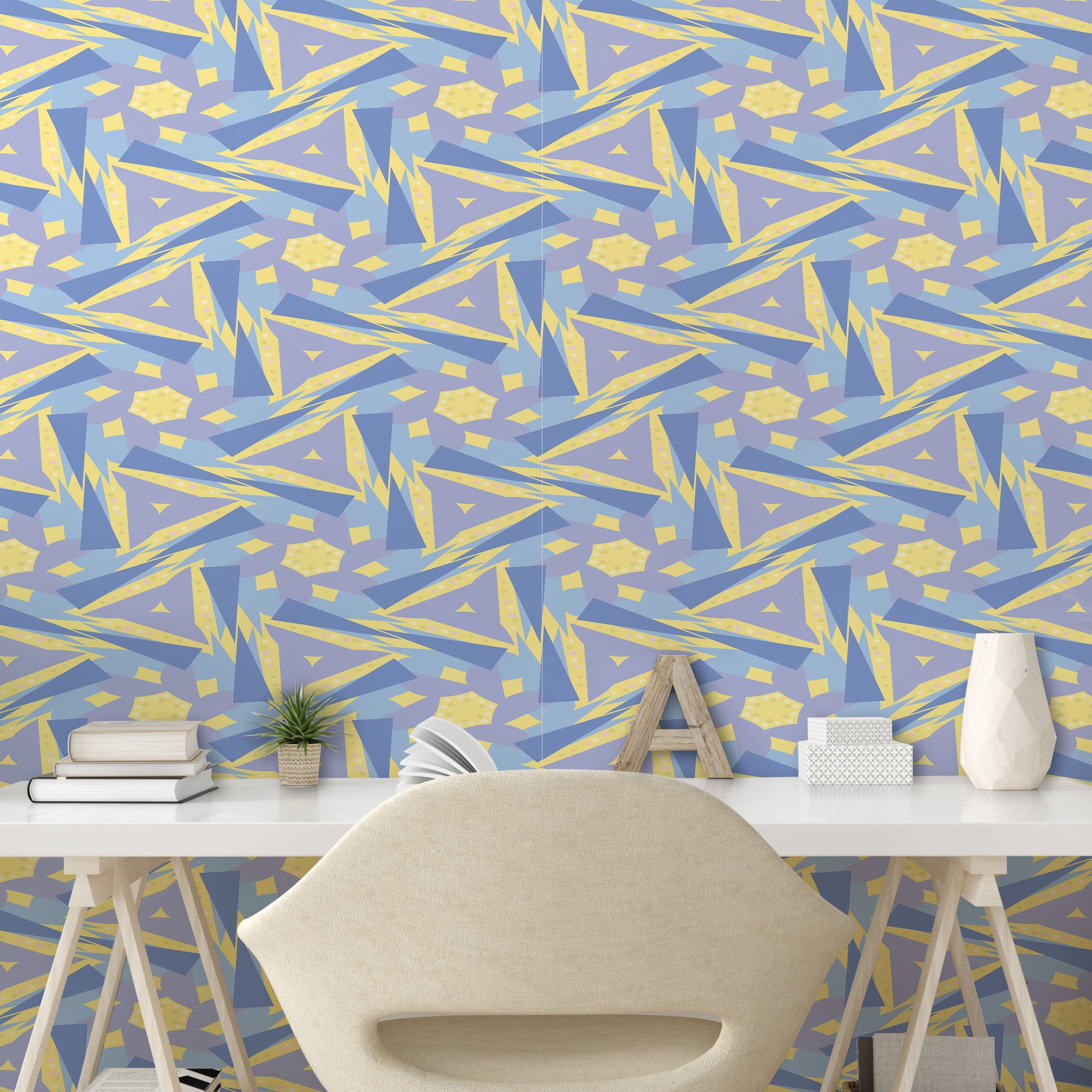 Wohnzimmer Küchenakzent, Moderne Formen Pastel selbstklebendes Polygonen Vinyltapete Abakuhaus