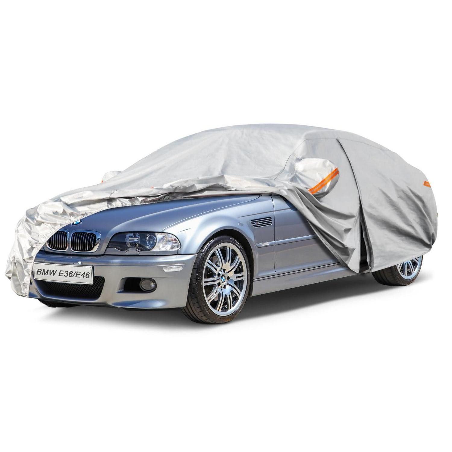 LuxusKollektion Autoplane Autoabdeckung Passend für BMW 3er E36 E46 E90(1999-2012) Silber