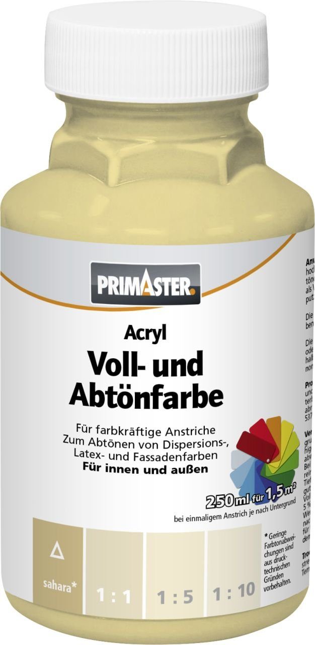 Primaster Vollton- und Abtönfarbe Primaster und ml Voll- sahara Abtönfarbe matt 250