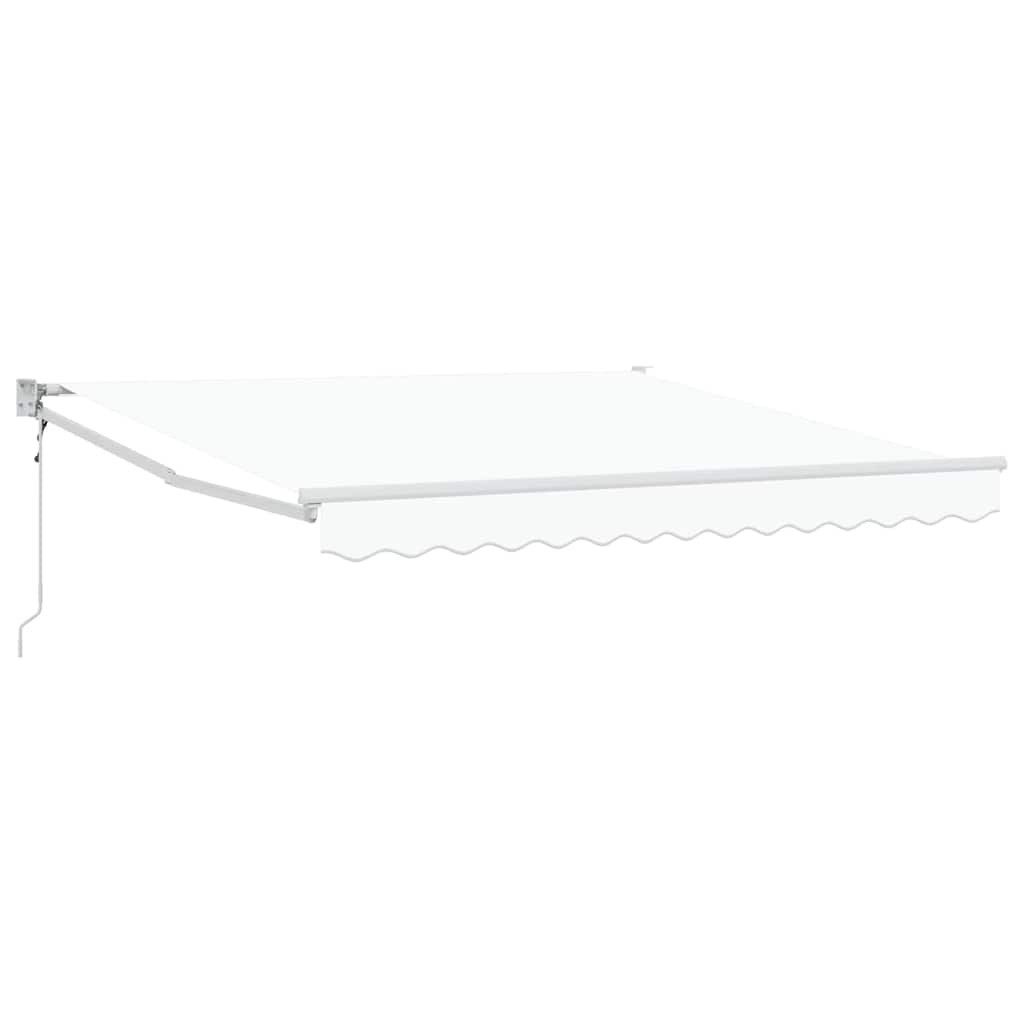 vidaXL Markise Ausziehbare Markise Weiß 350 x 250 cm Polyester und Metall (1-St)
