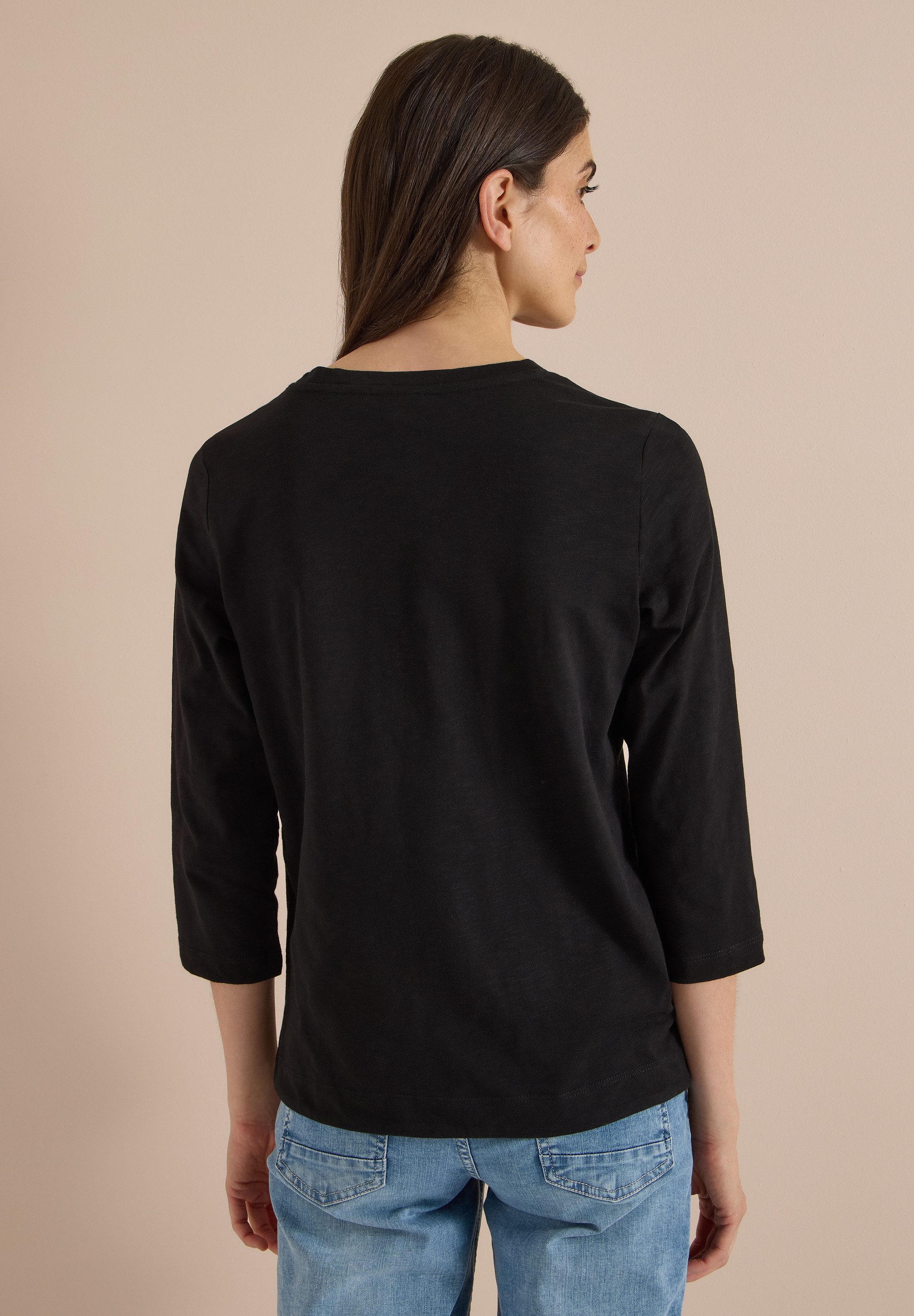 CECIL 3/4-Arm-Shirt in Unifarbe – Bild 2 von 5