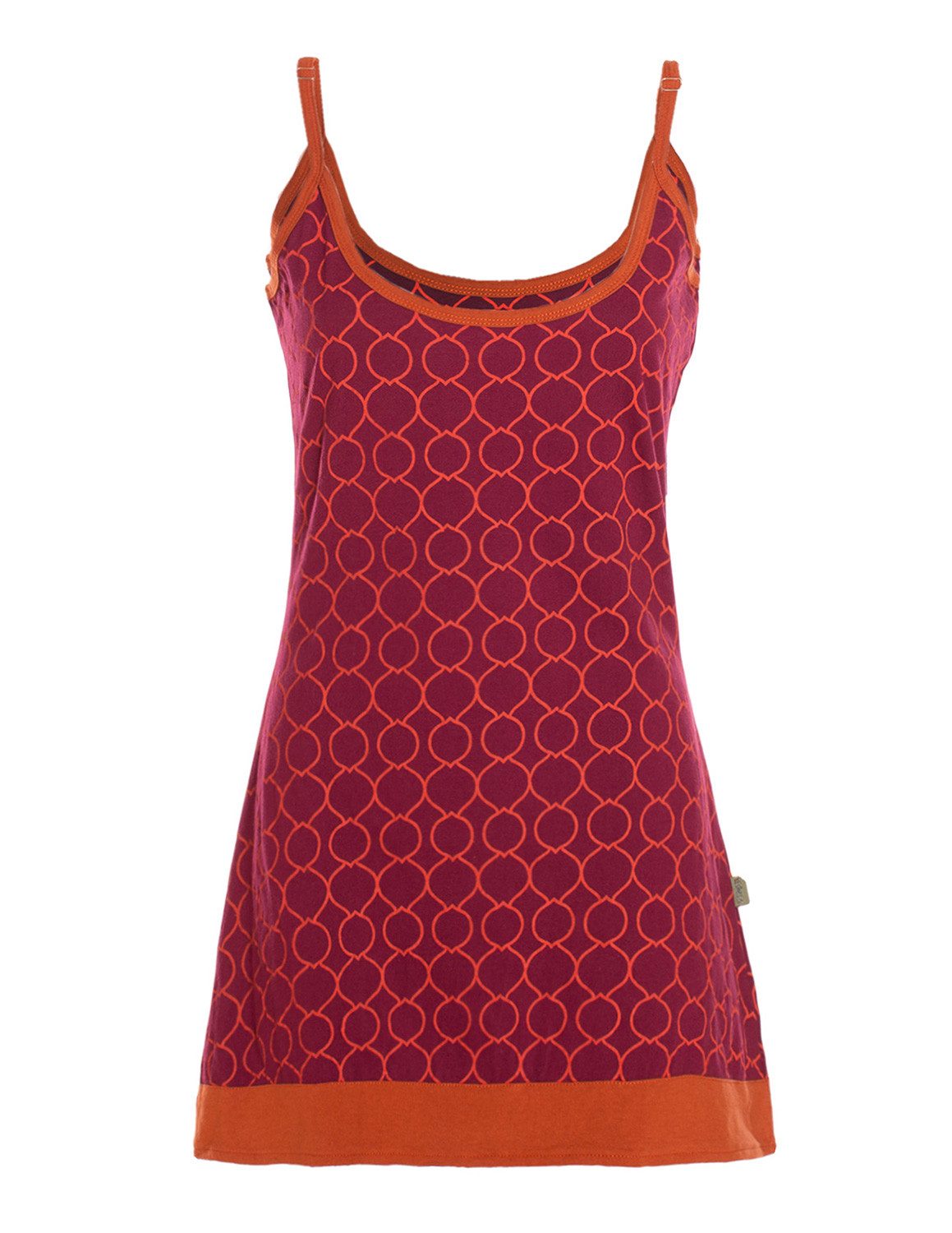 Vishes Tunikakleid Hängerchen Tunika Damen Träger Top Bedruckt Baumwolle Alternative Mode, Boho, Hippie, Ethno, Festival