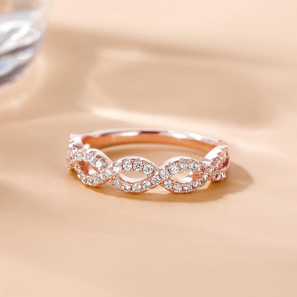 Jumpeak Verlobungsring 14K Weißgold/Gelbgold/Roségold, D/E, VVS/VS, Diamantring, Damenring, Liebes geschenk für sie, Geschenk tochter, Geschenk zur erstkommunion