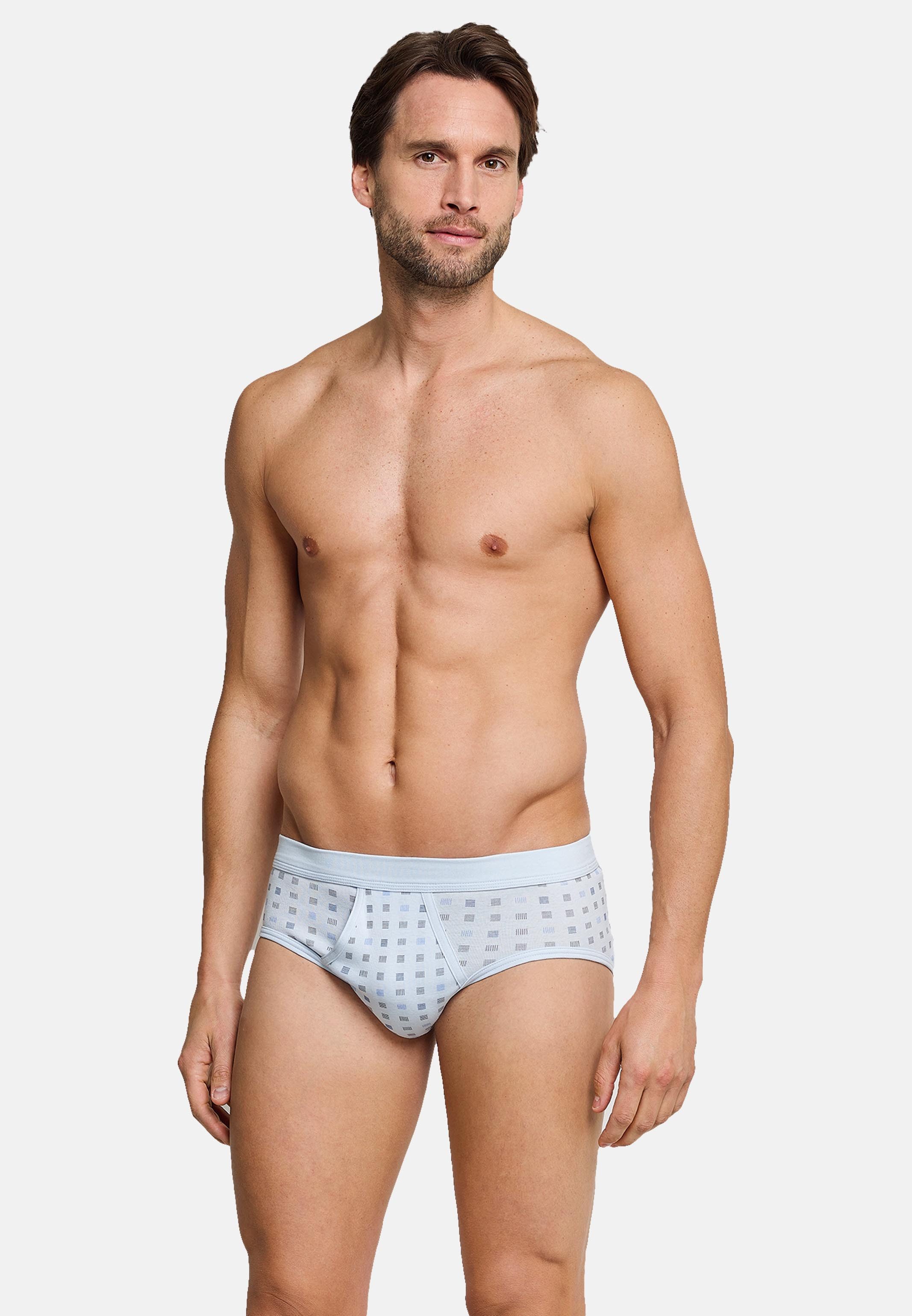 Schiesser Slip 4er Pack Cotton Essentials Feinripp (Spar-Set, 4-St) Sportslip / Unterhose - Baumwolle - mit Eingriff - Mit Eingriff